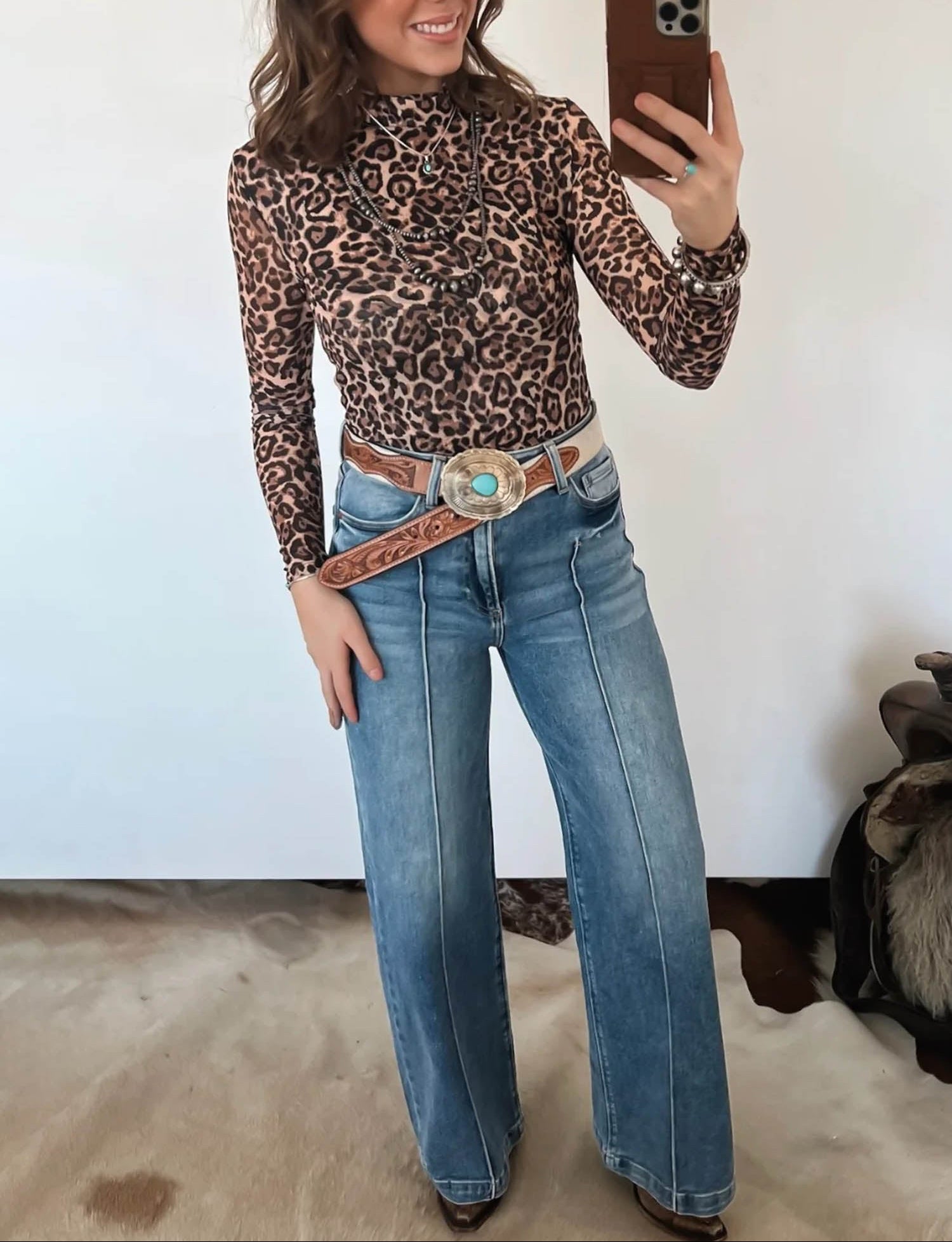 Wild Grace Leopard Top