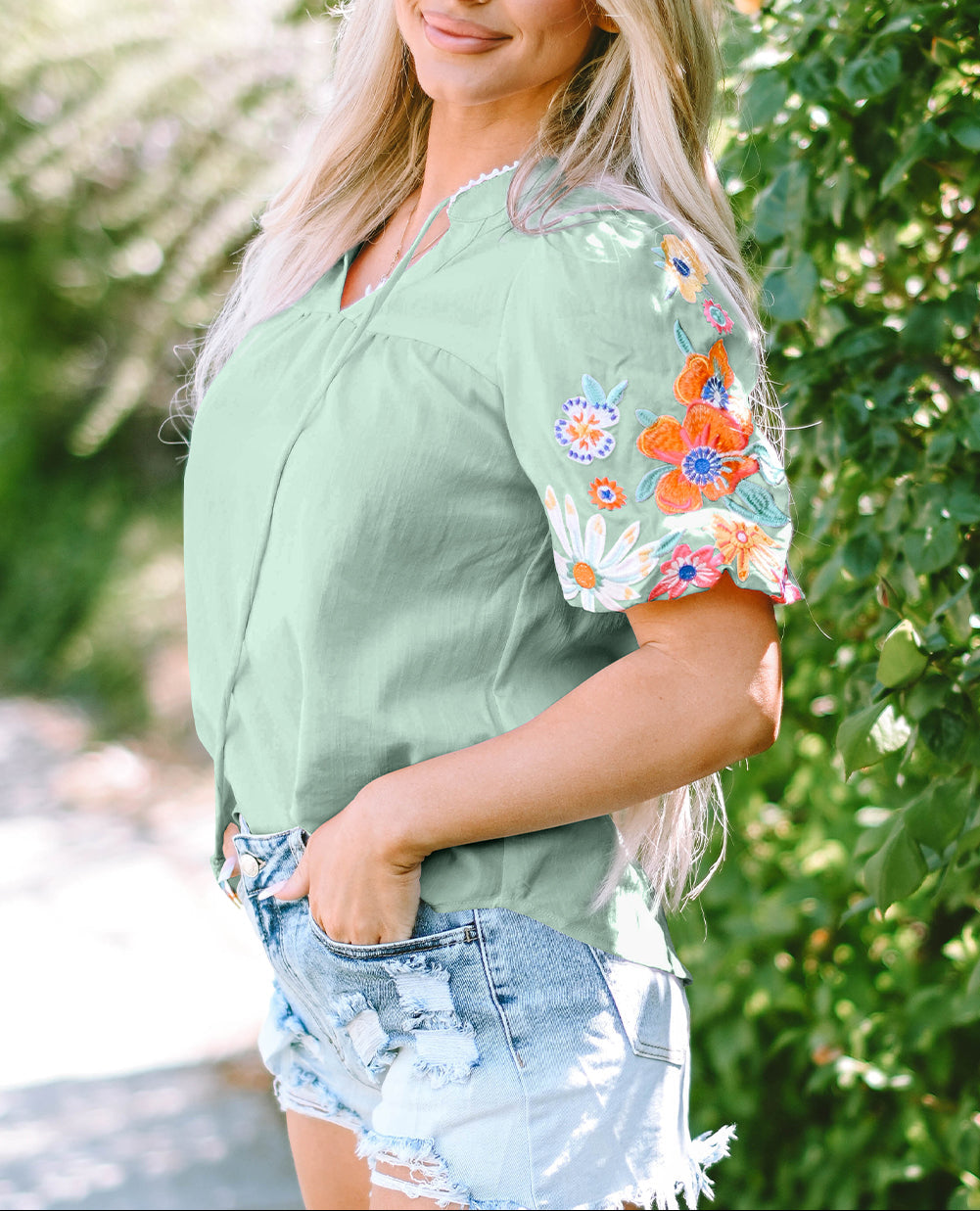 Grace in Bloom Embroidered Blouse