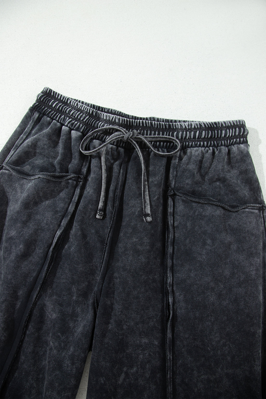 Mineral Washed Drawstring Ankle Pants