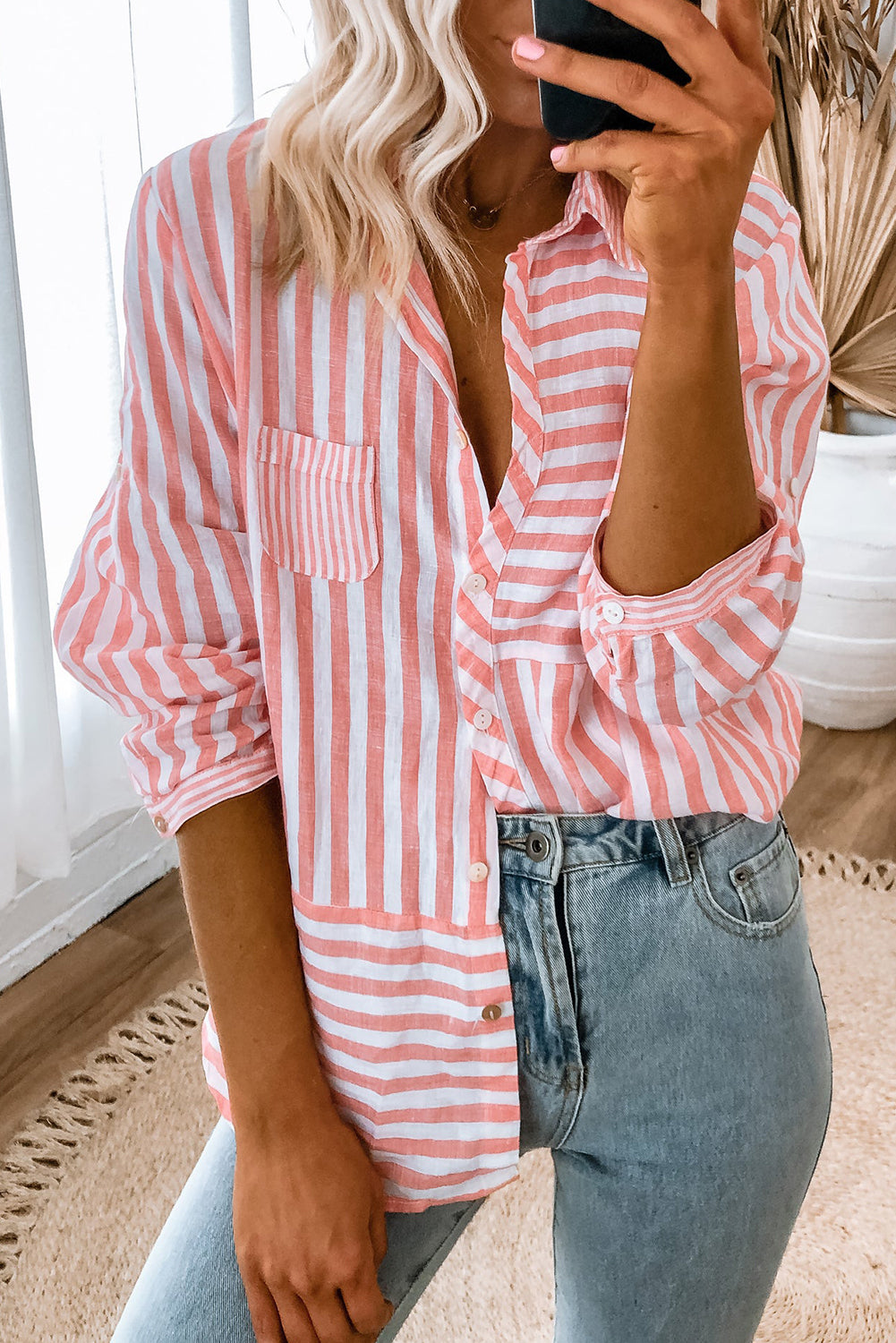 Classic Striped Button-Up Shirt