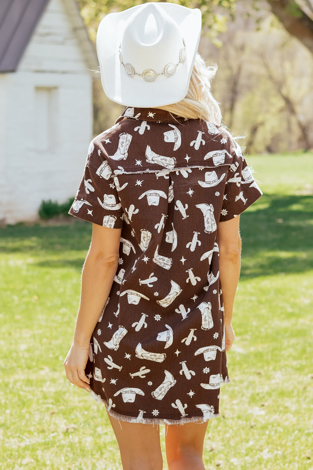 Western Denim Shirt Dress
