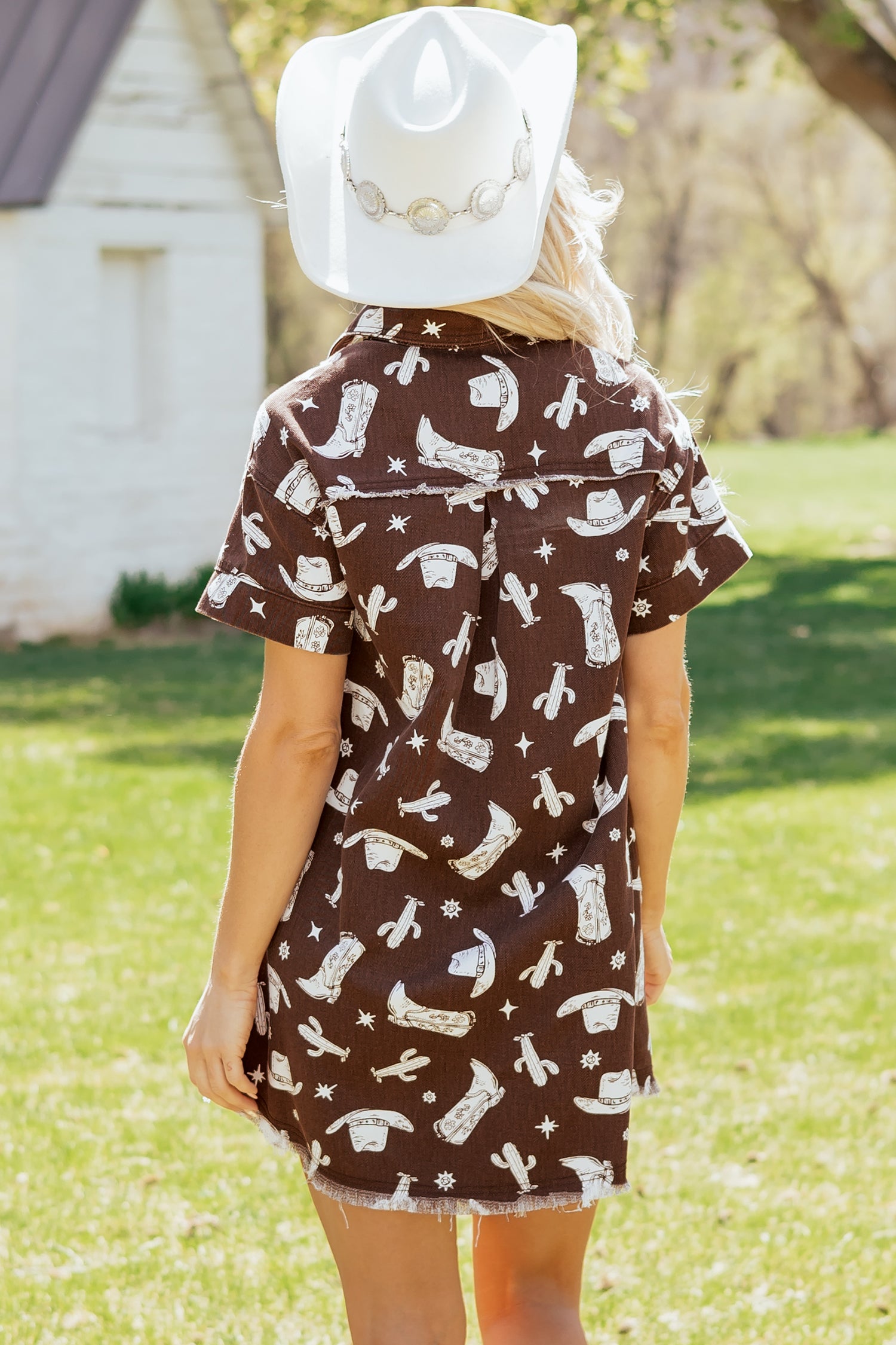 Western Denim Shirt Dress
