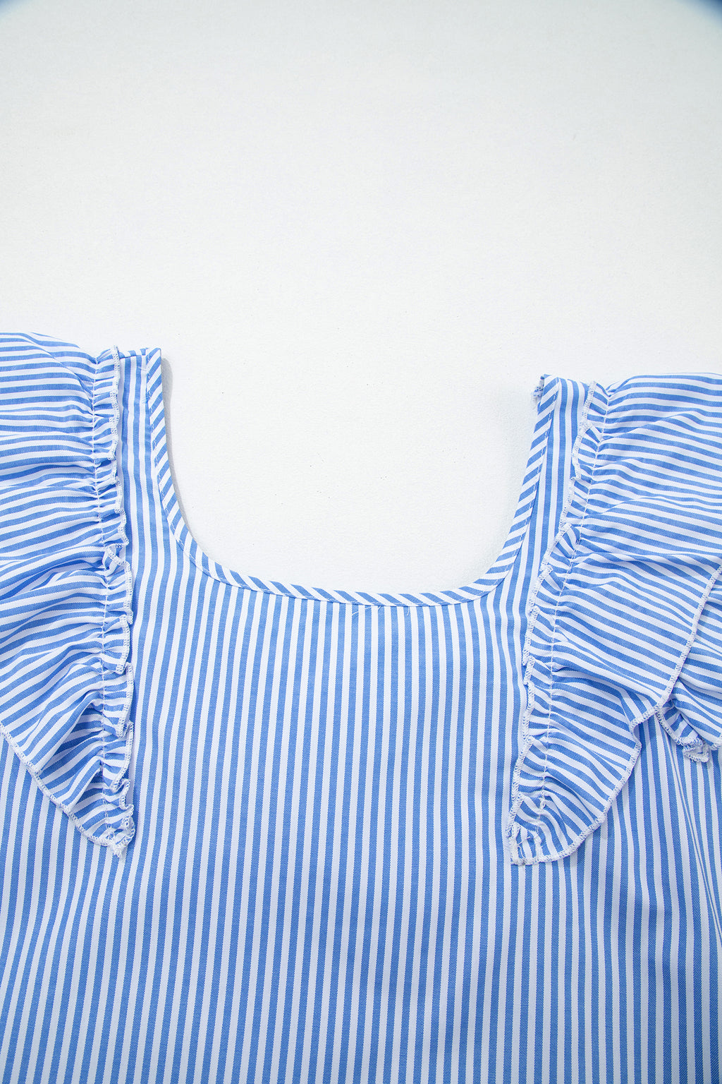 Sky Blue Bow Blouse