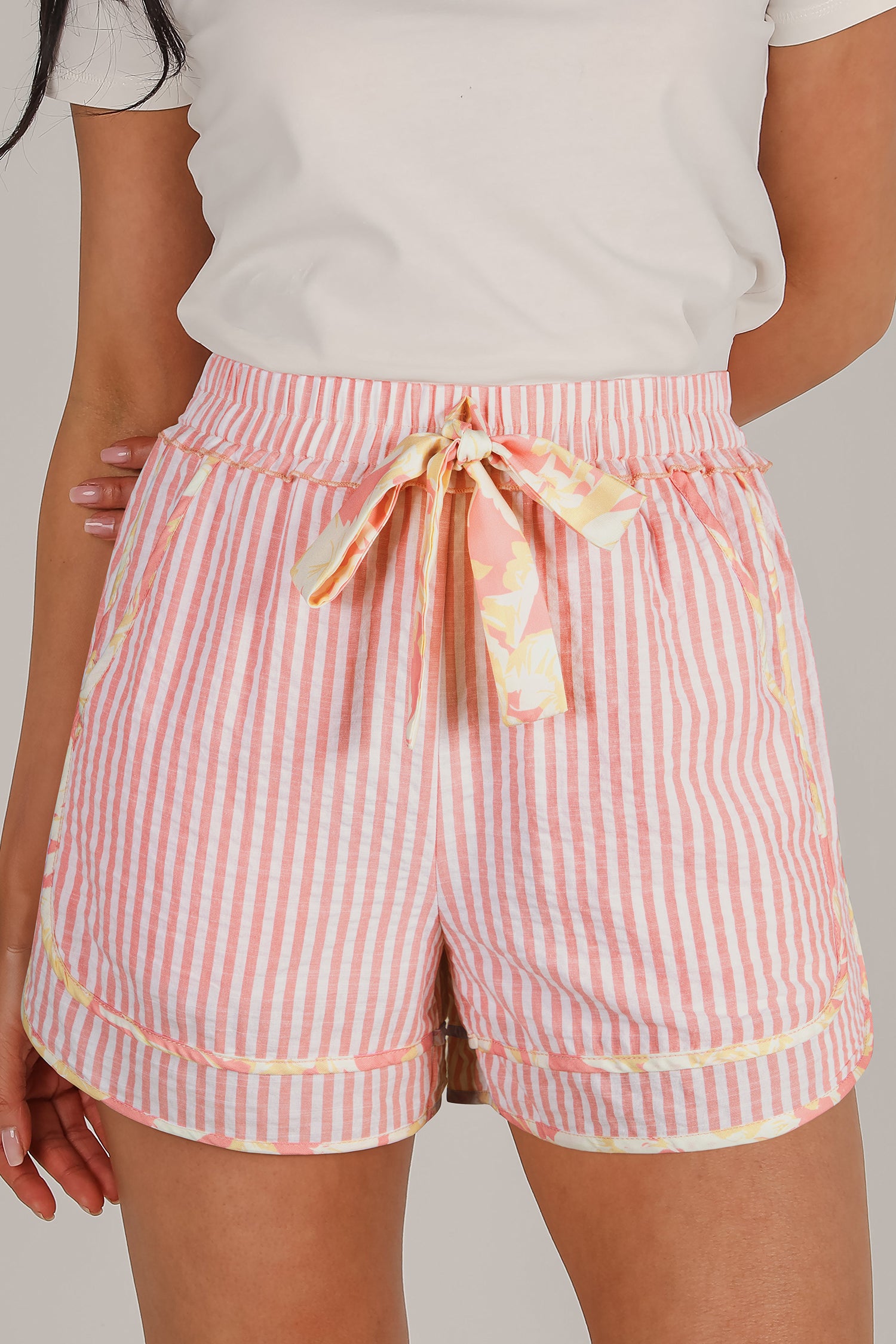 Sweet Stripe Floral Shorts