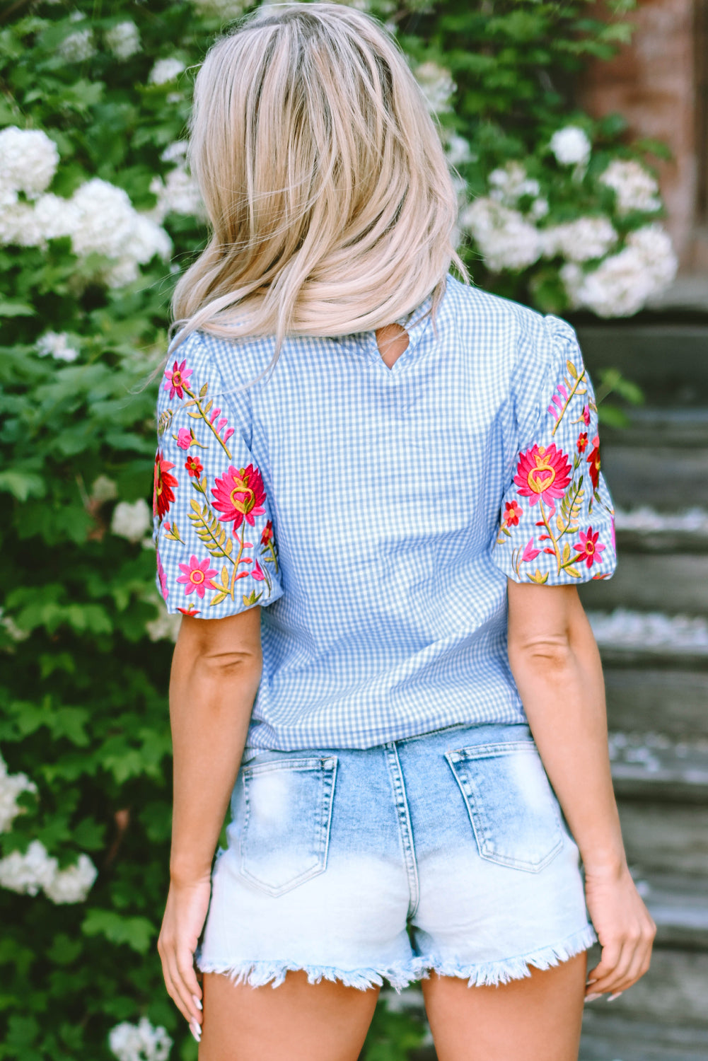 Meadow Bloom Plaid Blouse