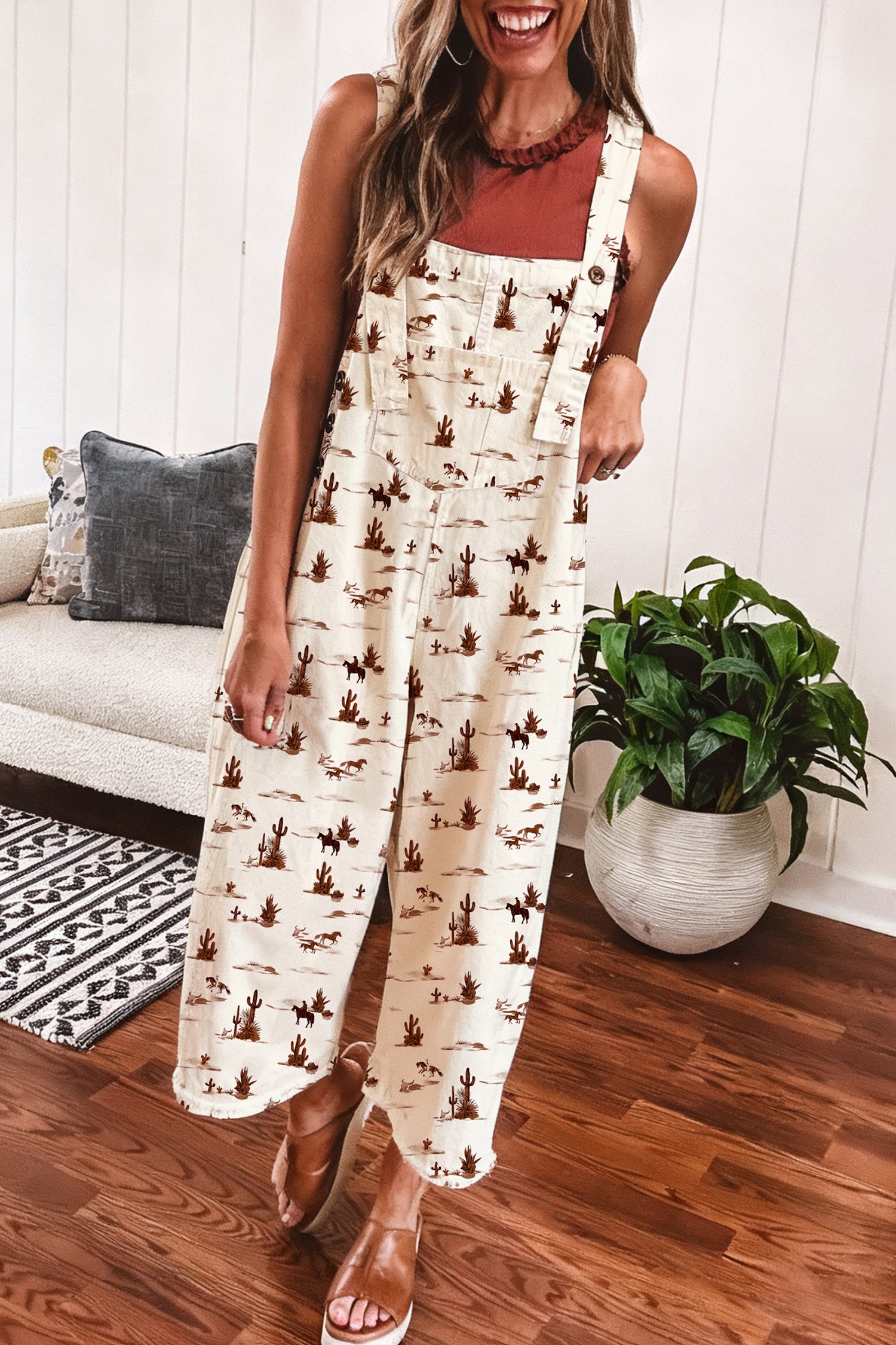 Western Loose Jumpsuit