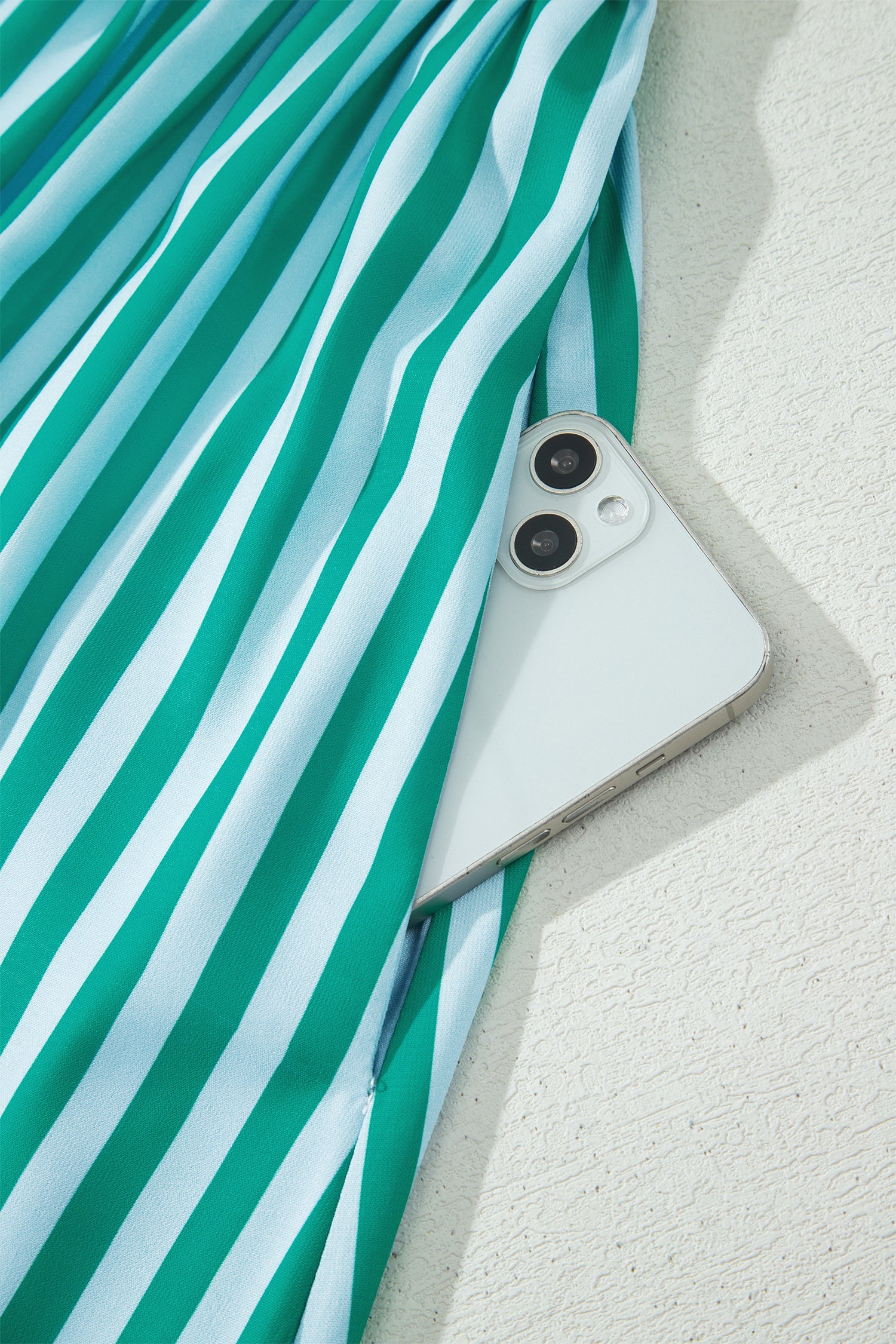 Striped Colorblock Midi Dress