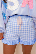 Gingham Ruffle Shorts