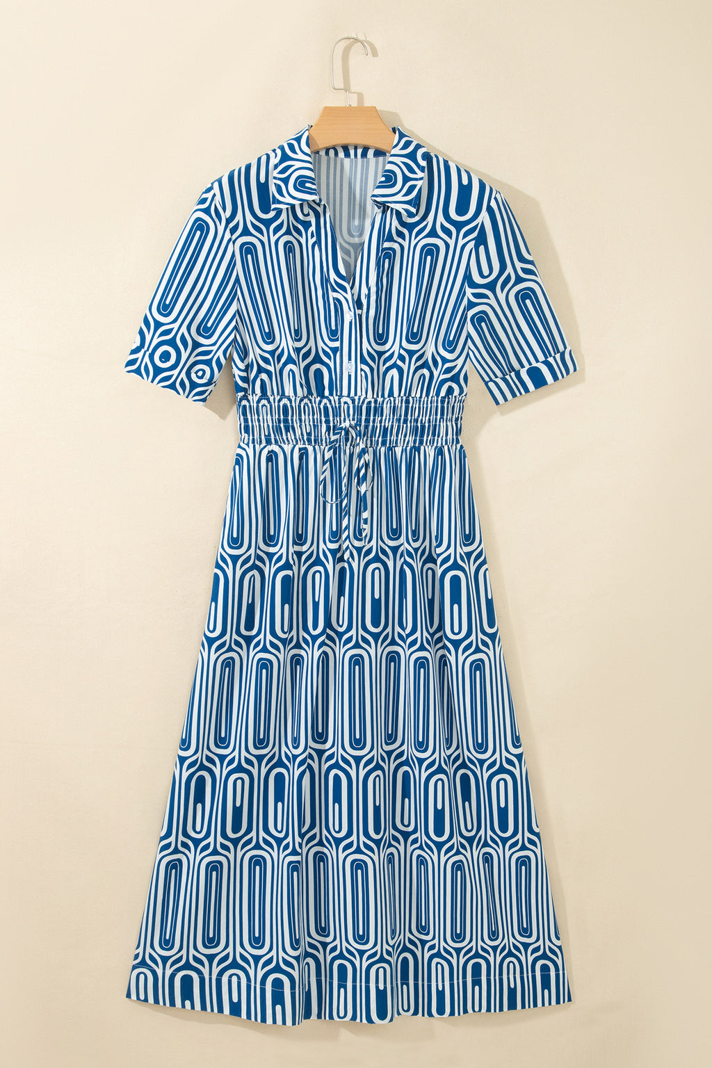 Geometric Print Shirt Dress