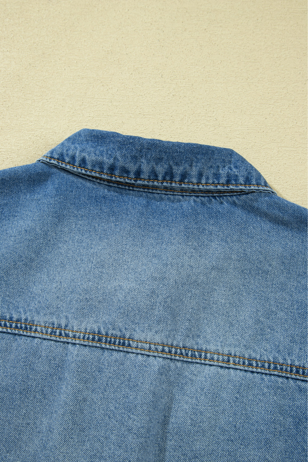 Ruffle Sleeve Denim Jacket