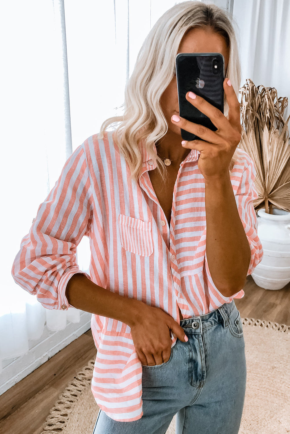 Classic Striped Button-Up Shirt