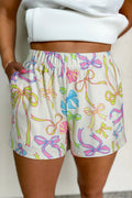 Bow Print Lounge Shorts