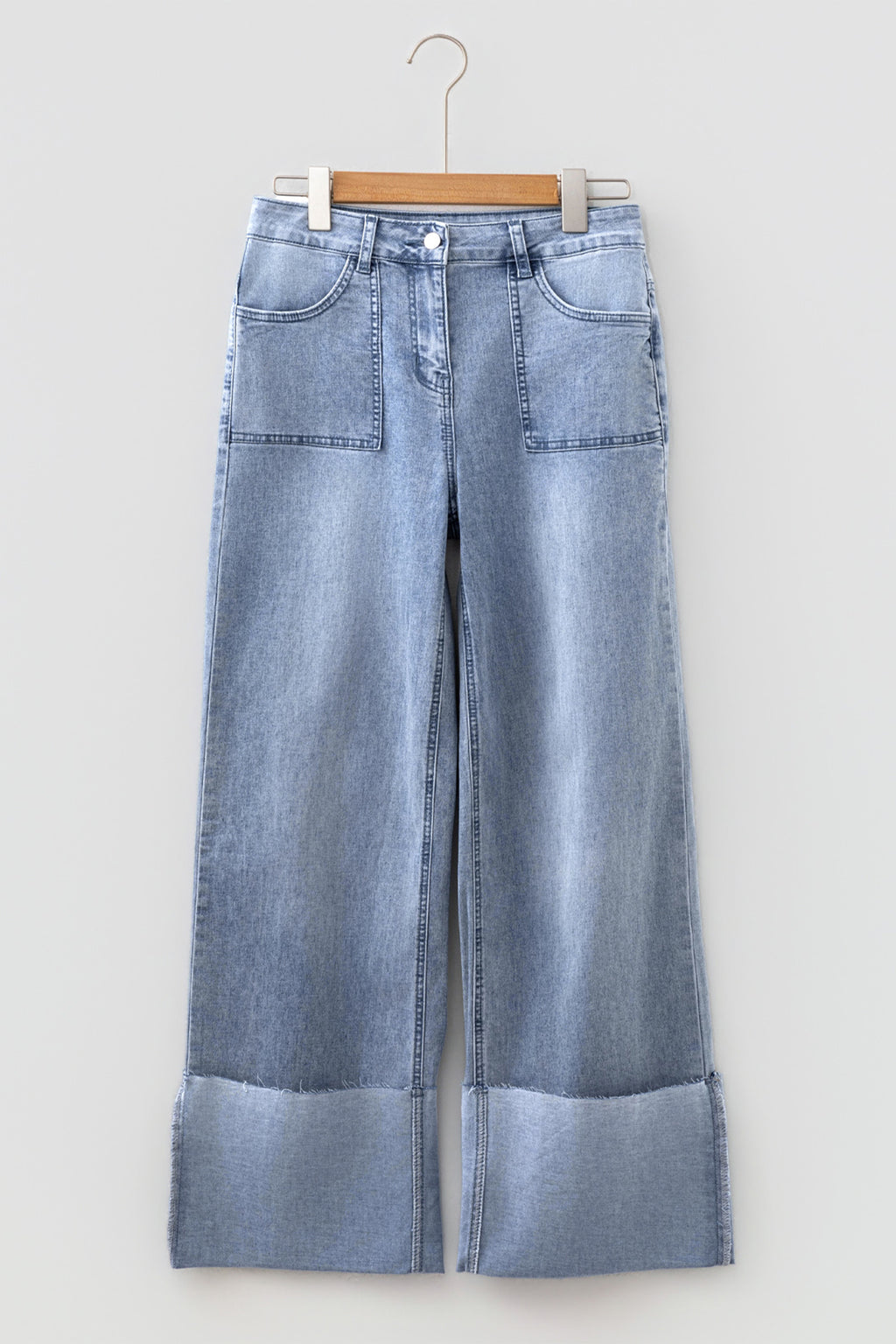 Trendy High-Rise Wide-Leg Jeans