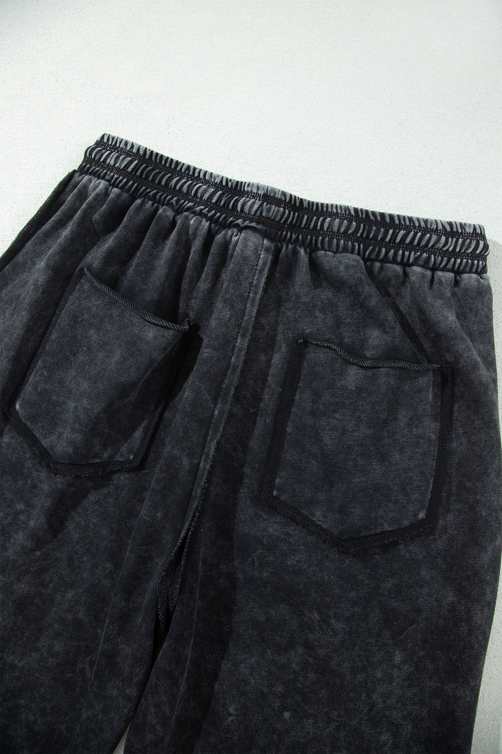 Mineral Washed Drawstring Ankle Pants