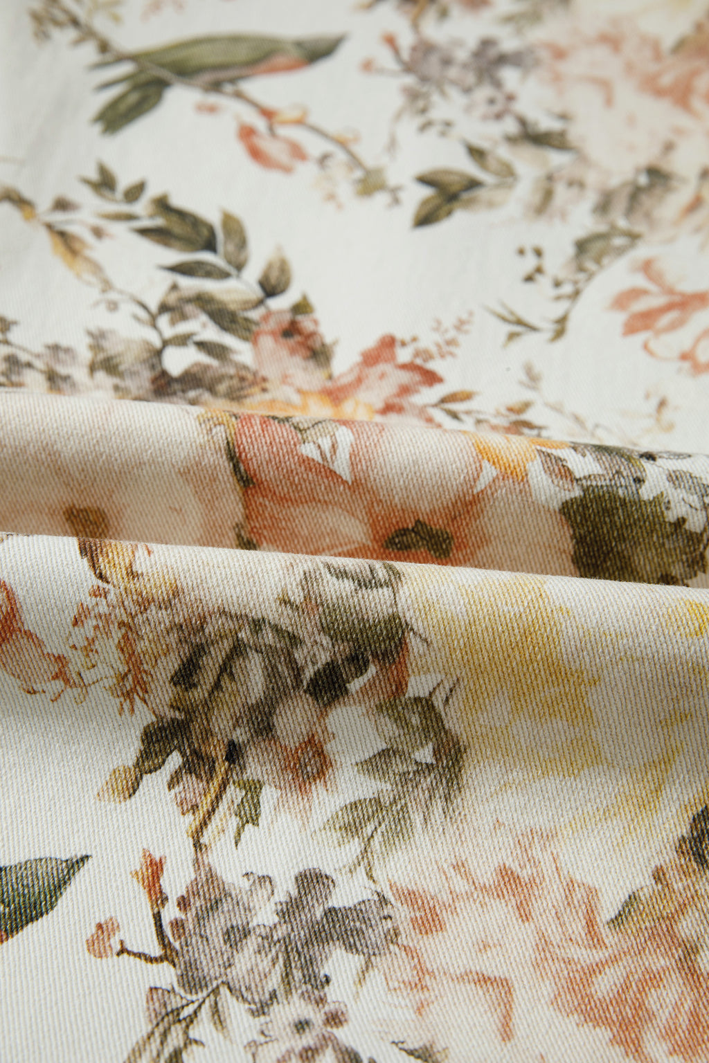 Vintage Floral High-Waist Wide-Leg Pants
