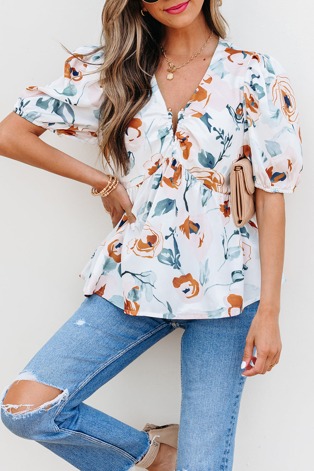 Blooming Beauty Babydoll Blouse