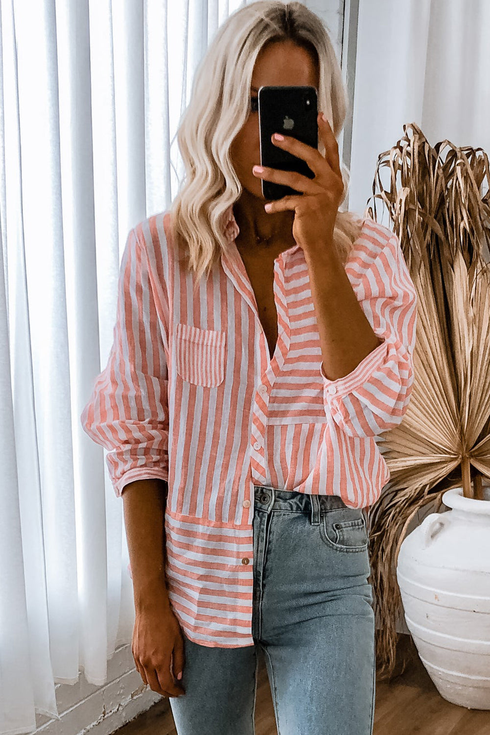 Classic Striped Button-Up Shirt