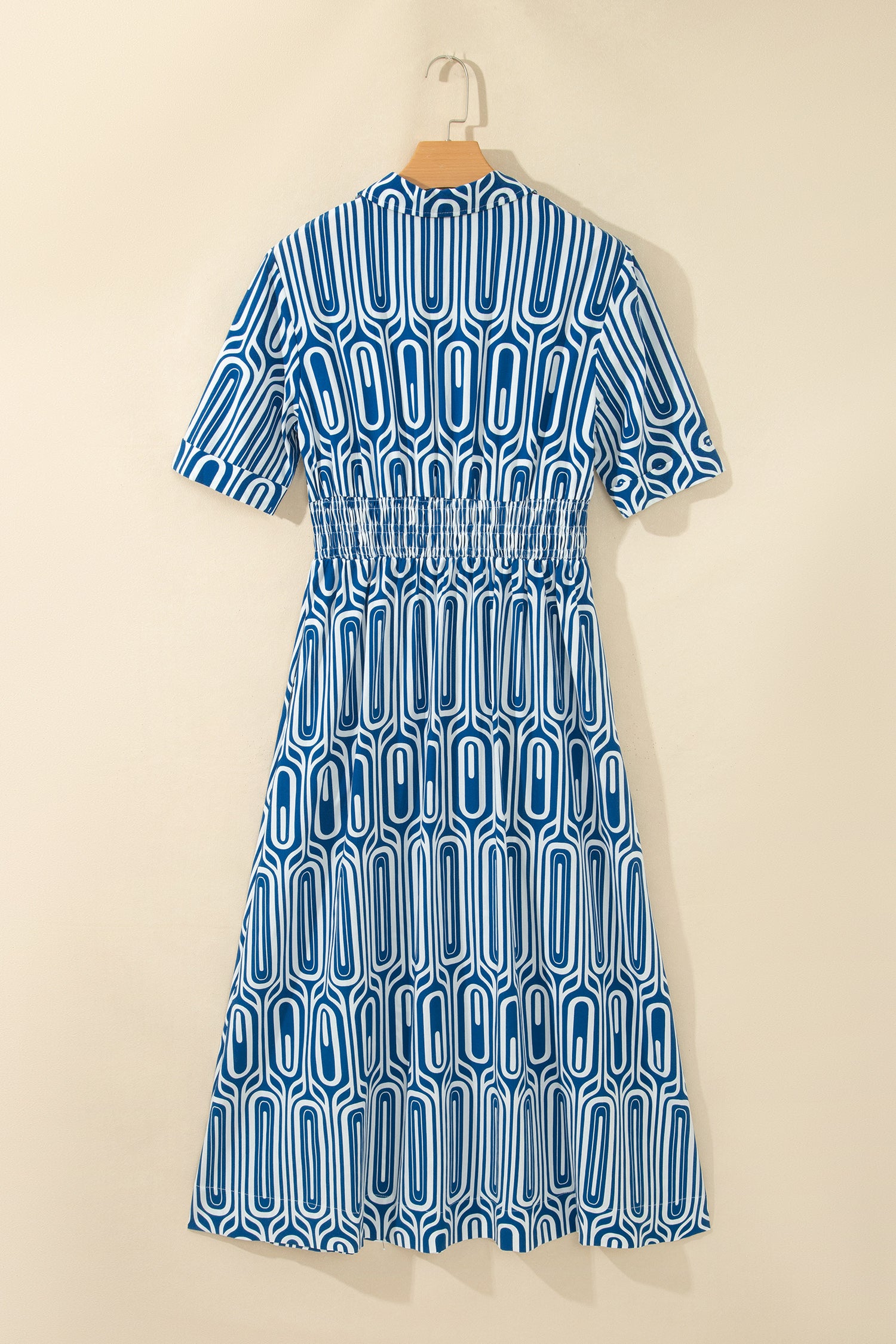 Geometric Print Shirt Dress
