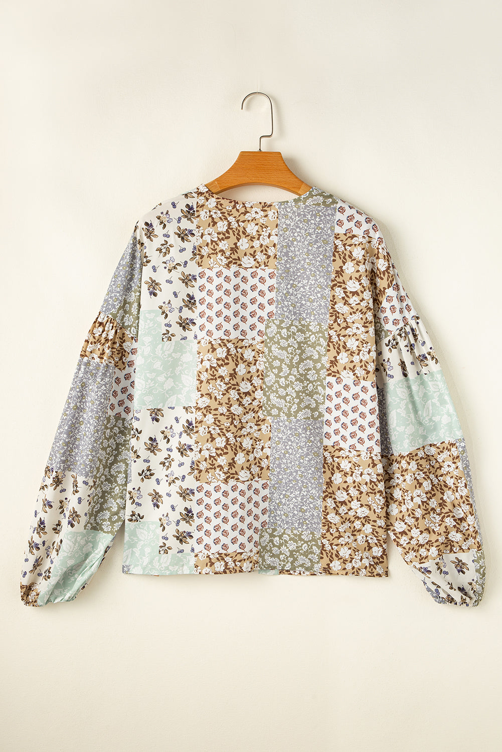 Patchwork Bloom Button-Up Shirt