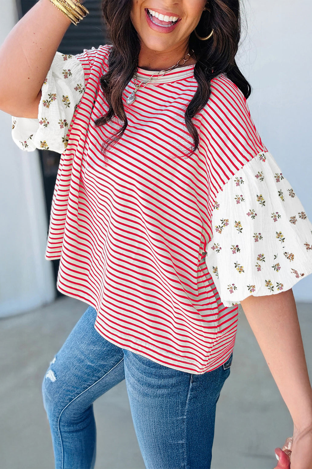 Mixed in Bloom Patchwork Blouse