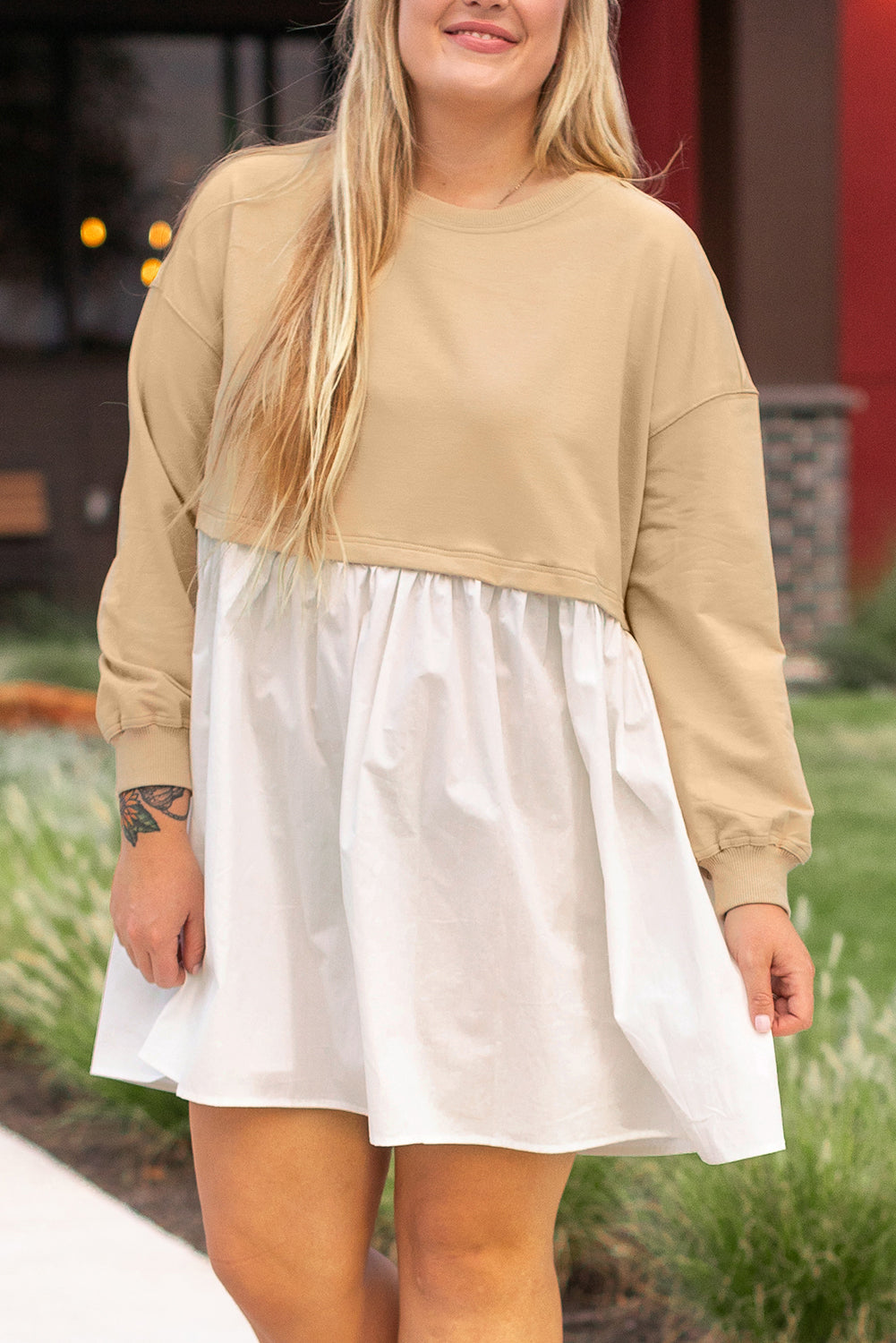 Colorblock Ruffle Dress