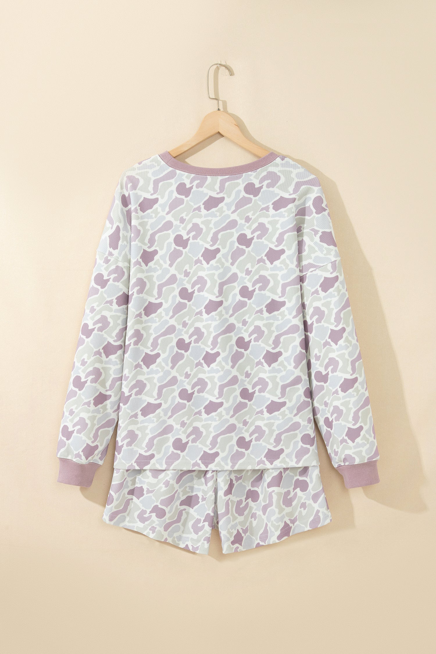 Cozy Waffle Knit Shorts Set