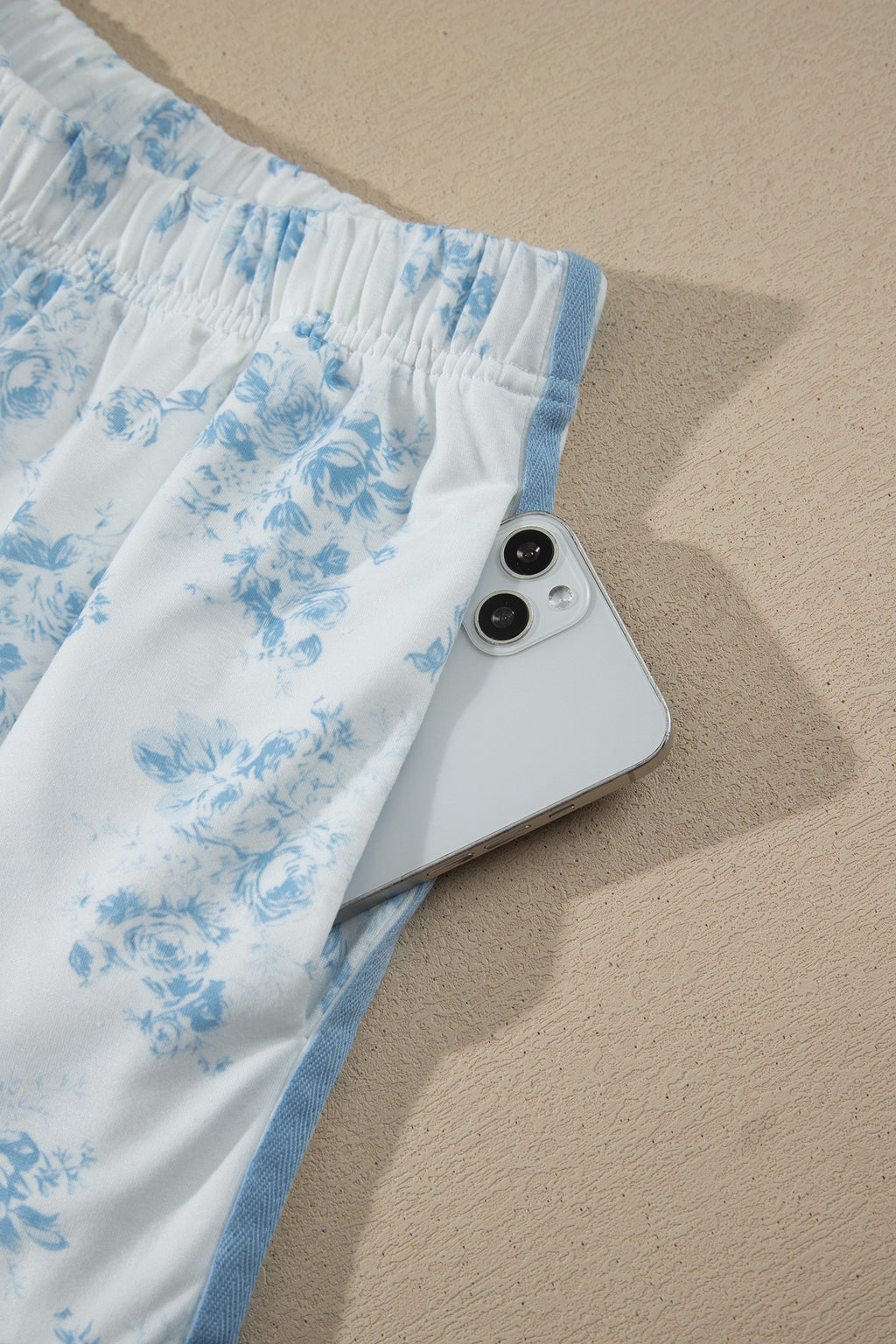 Sky Blue Floral Lounge Set
