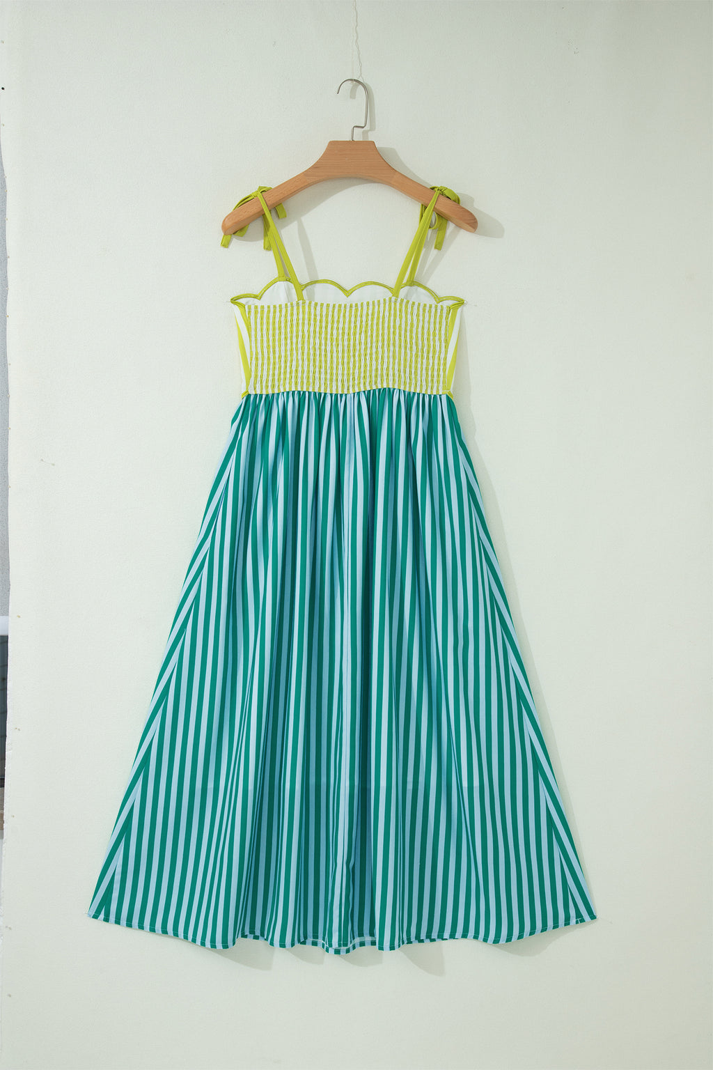 Striped Colorblock Midi Dress