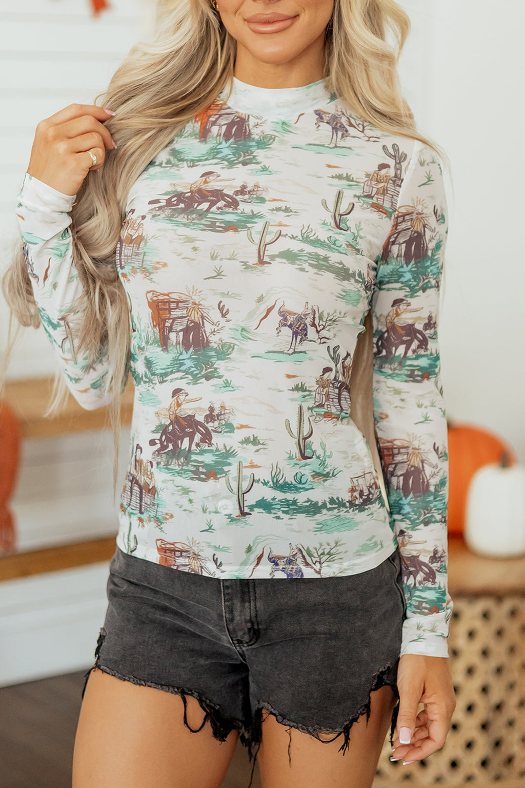 Western Spirit Long Sleeve Top