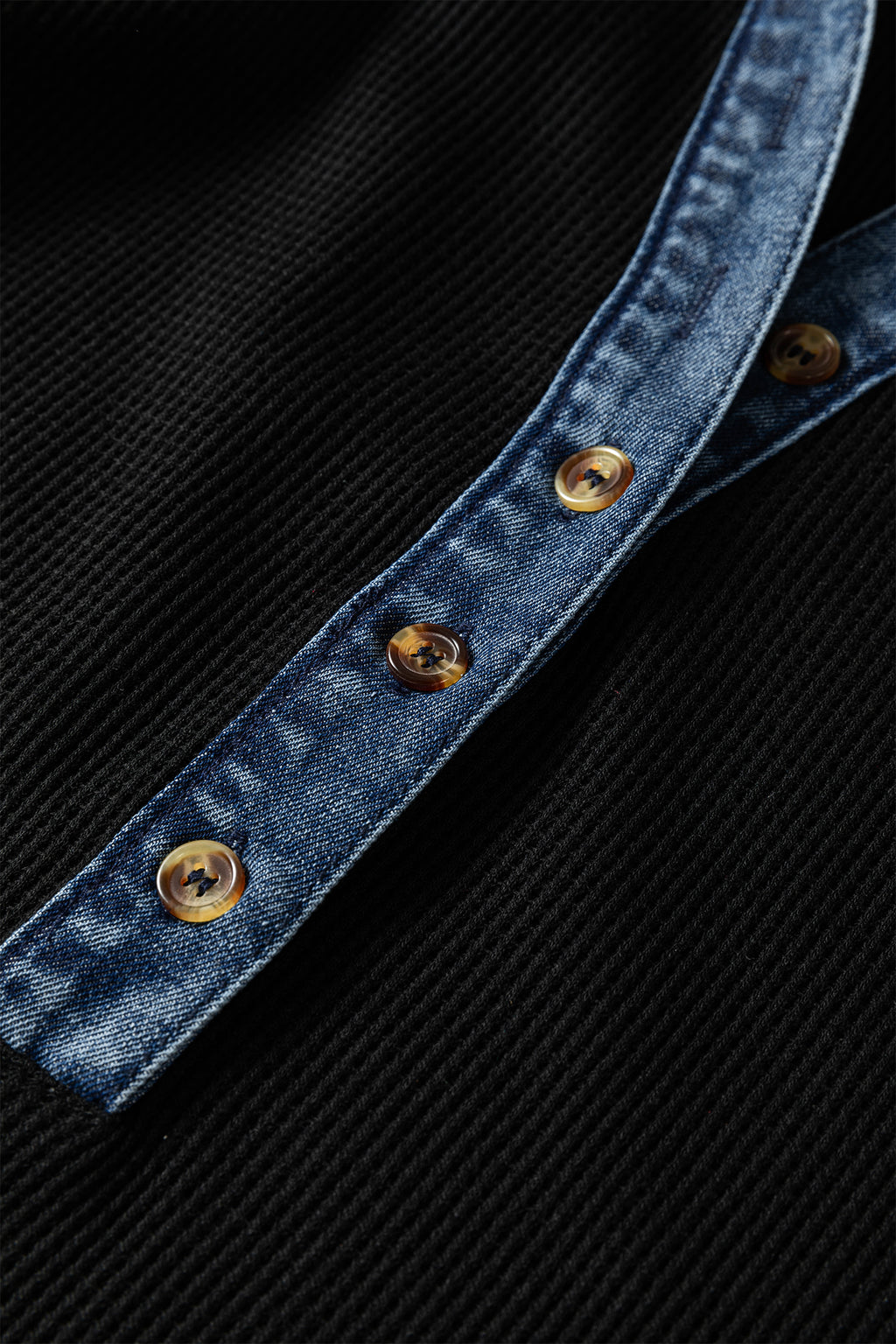 Denim Trim Shift Dress