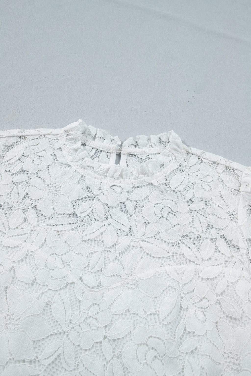White Sheer Lace Blouse