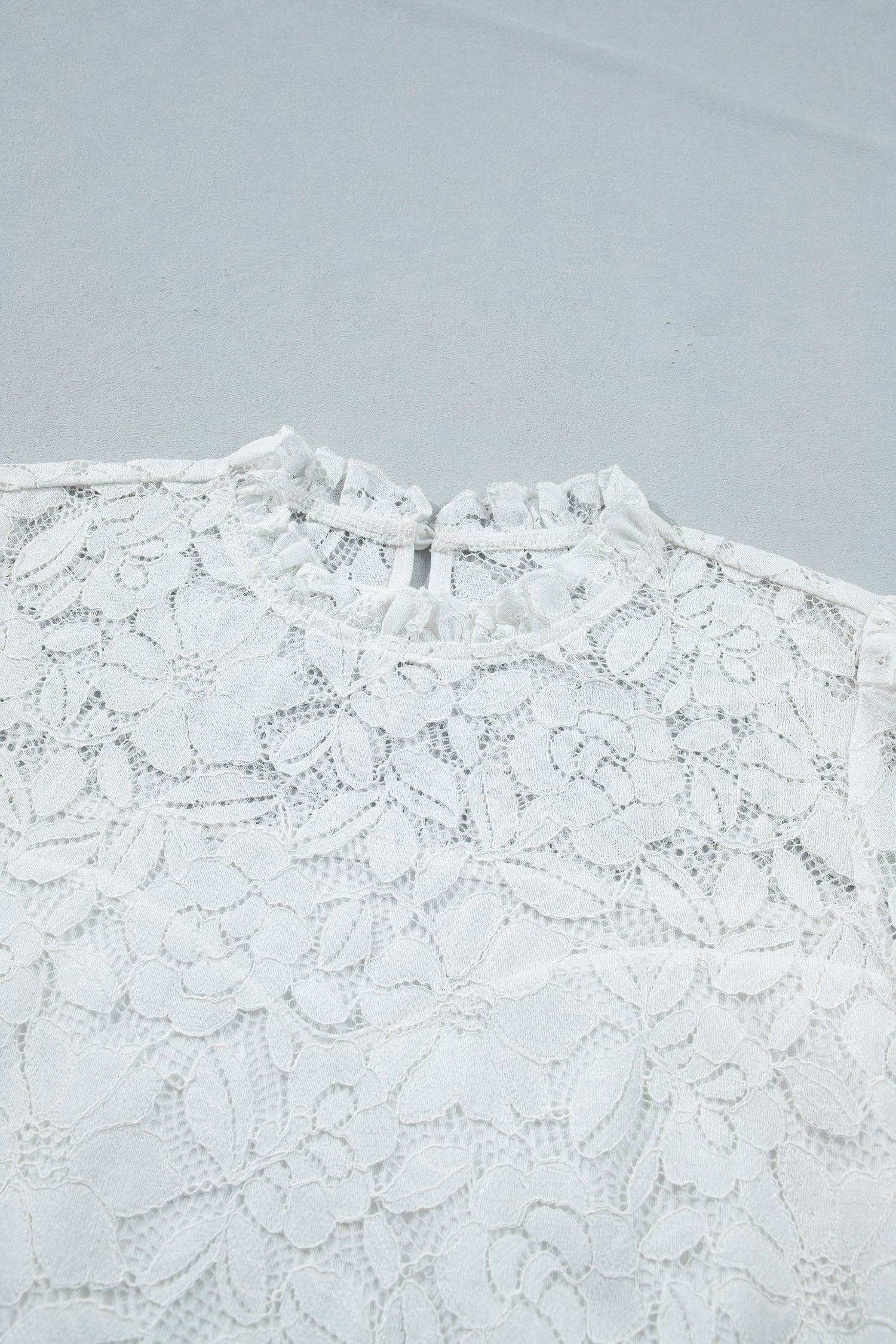 White Sheer Lace Blouse
