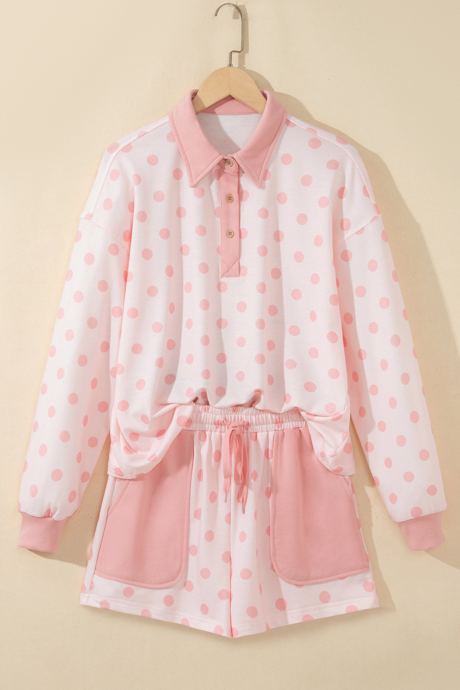 Pink Polka Dot Lounge Set
