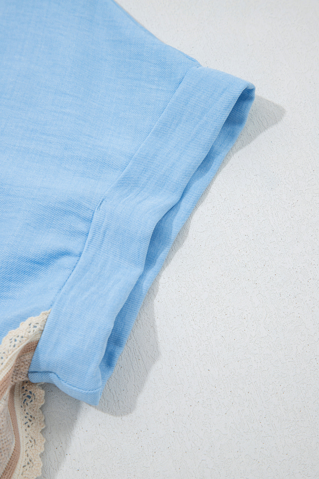 Beau Blue Crochet Lace Blouse