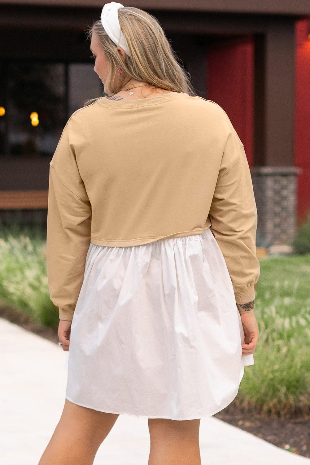 Colorblock Ruffle Dress