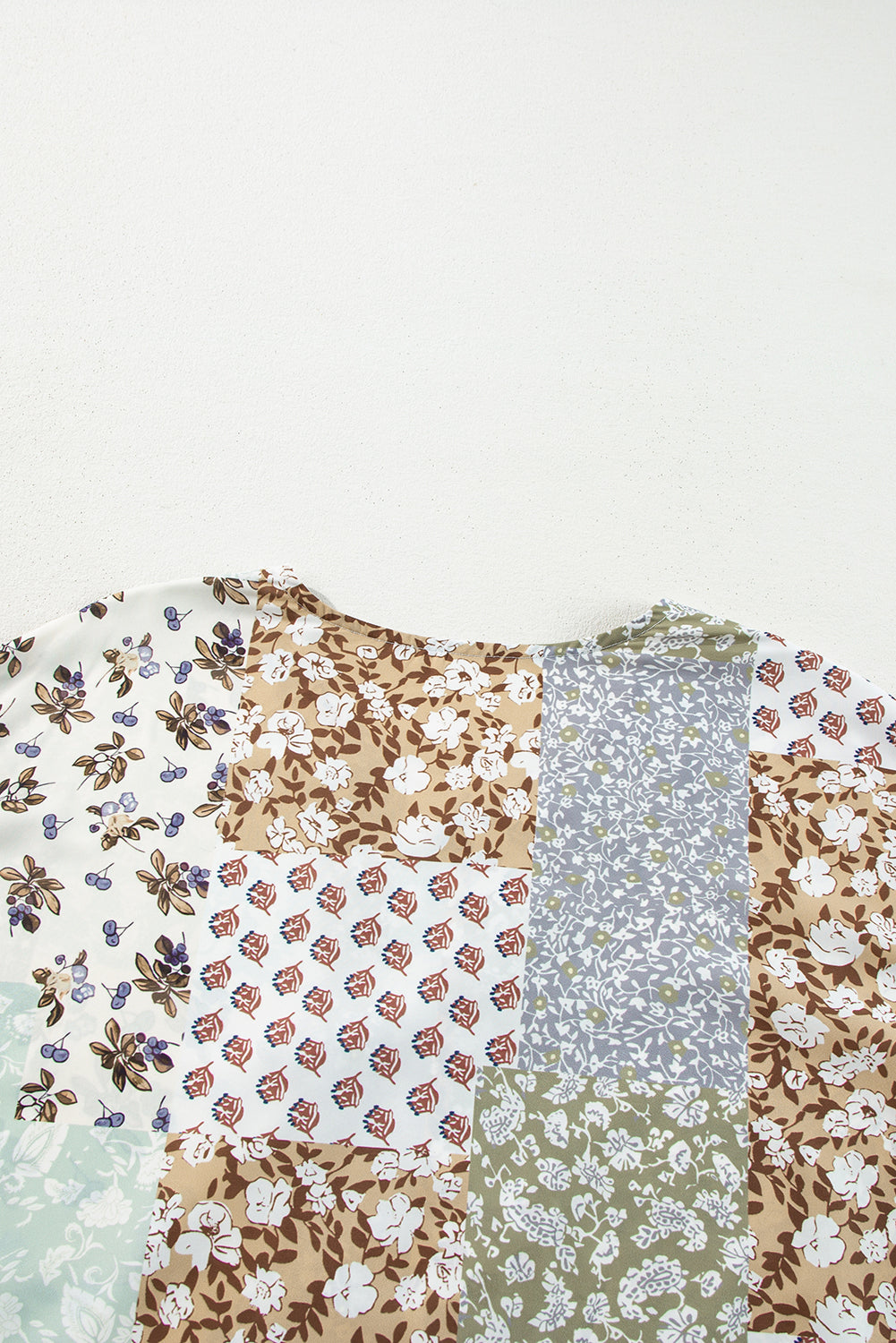 Patchwork Bloom Button-Up Shirt