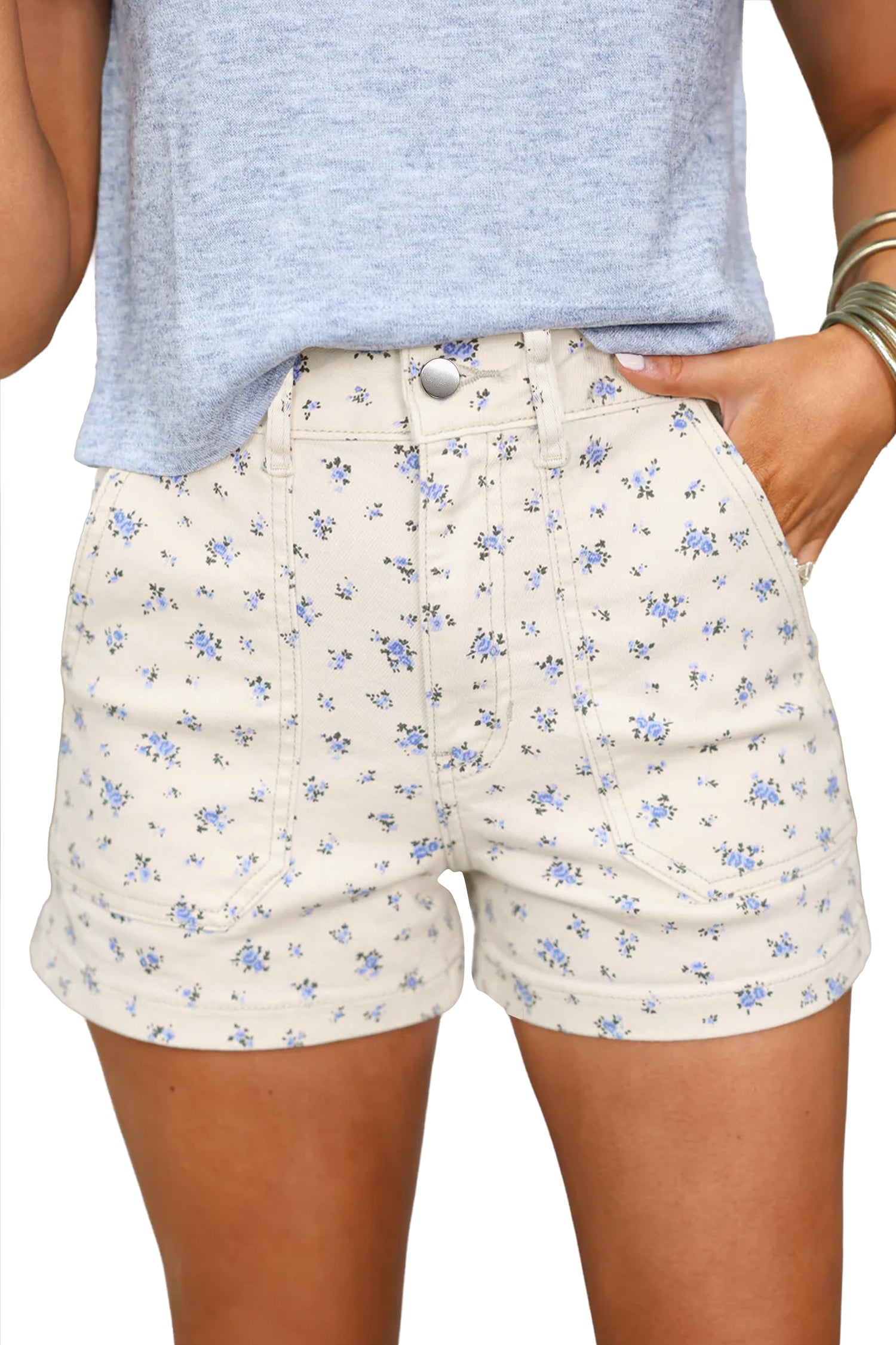 Floral Print Shorts