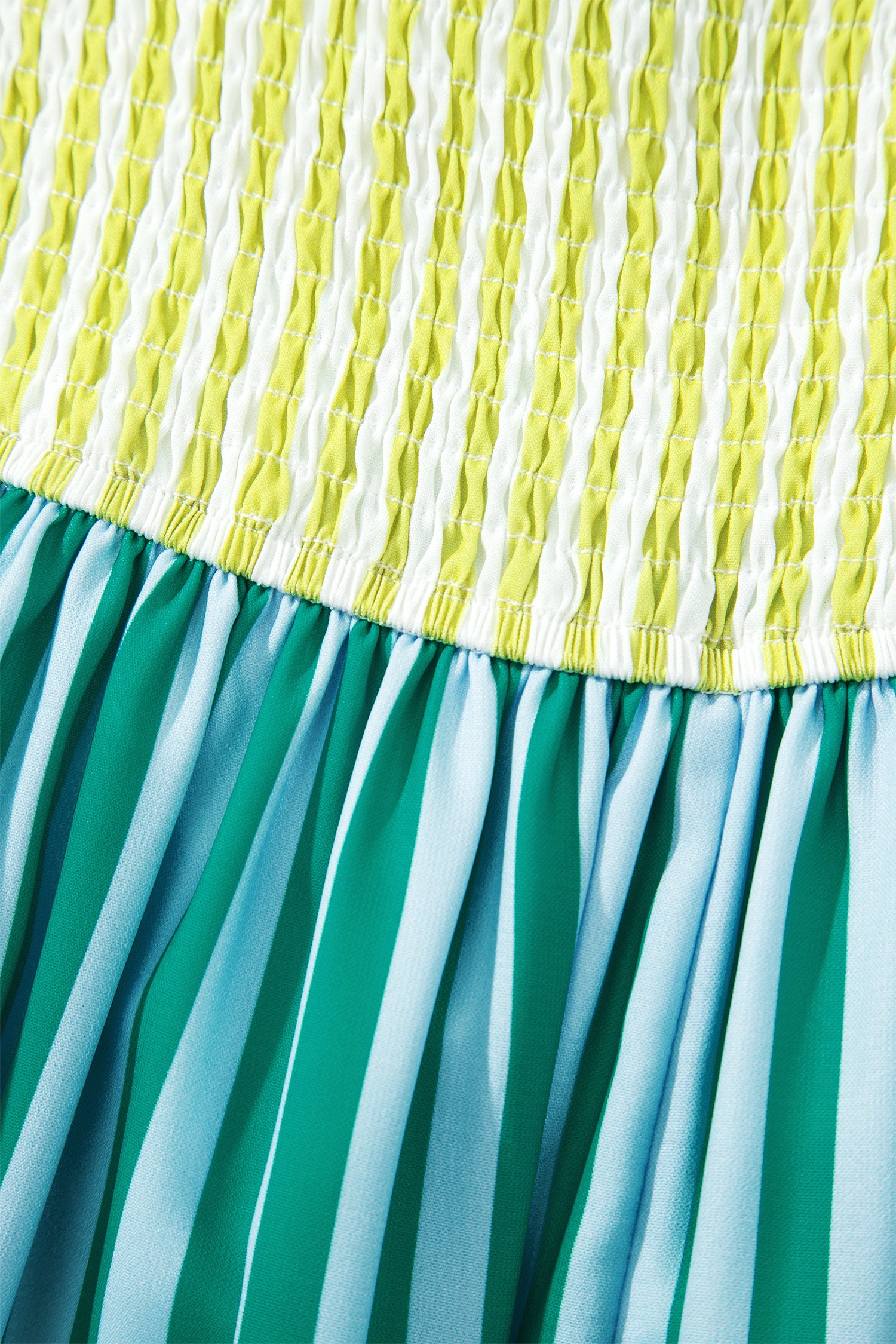 Striped Colorblock Midi Dress