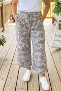 Khaki Camo Ankle Pants