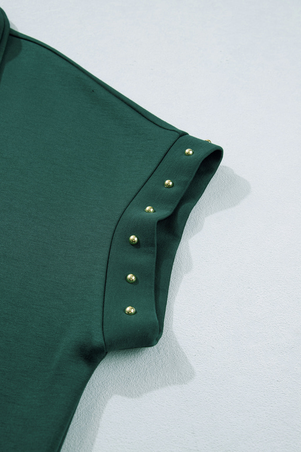 Studded Half-Zip Pocketed Dress