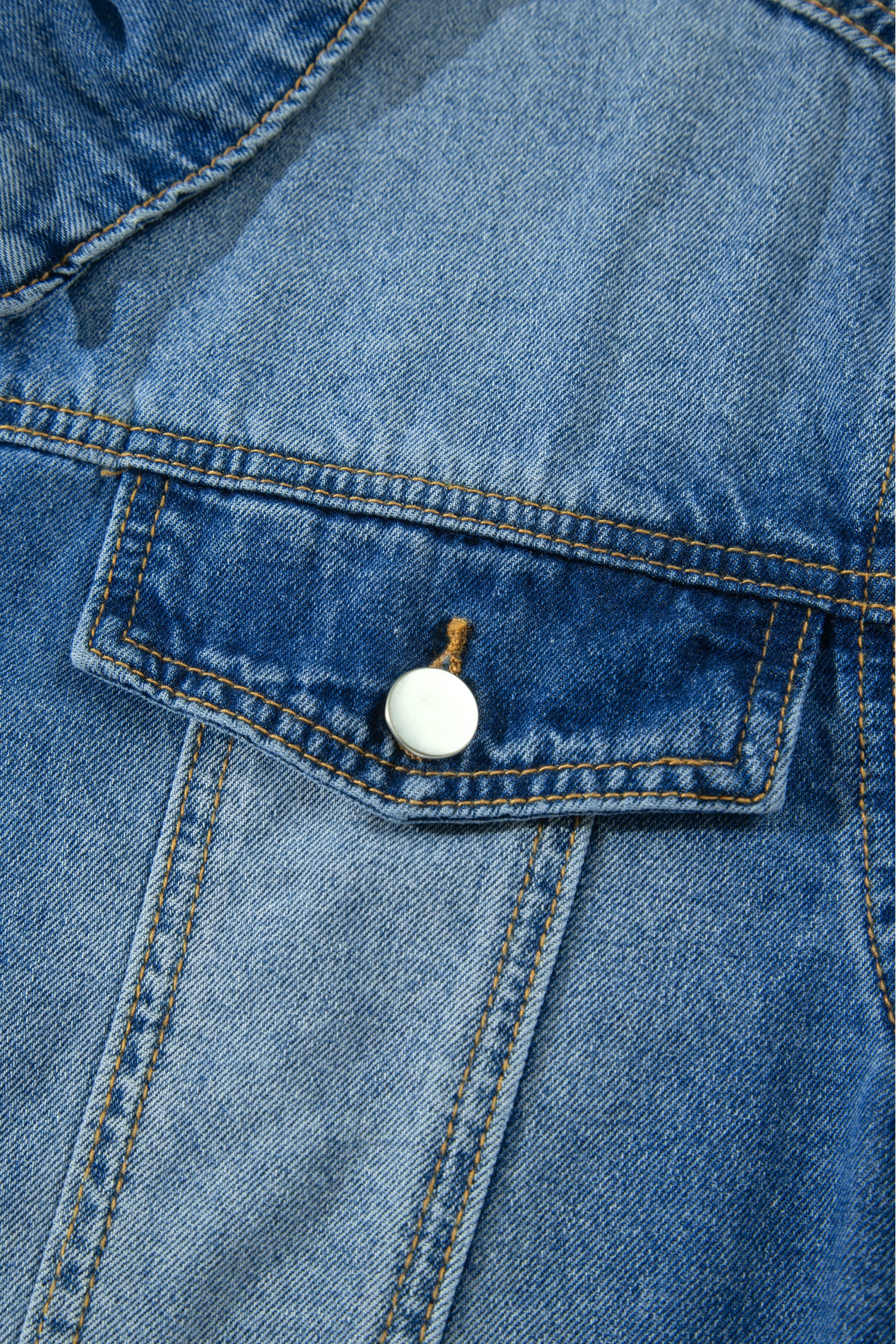 Ruffle Sleeve Denim Jacket