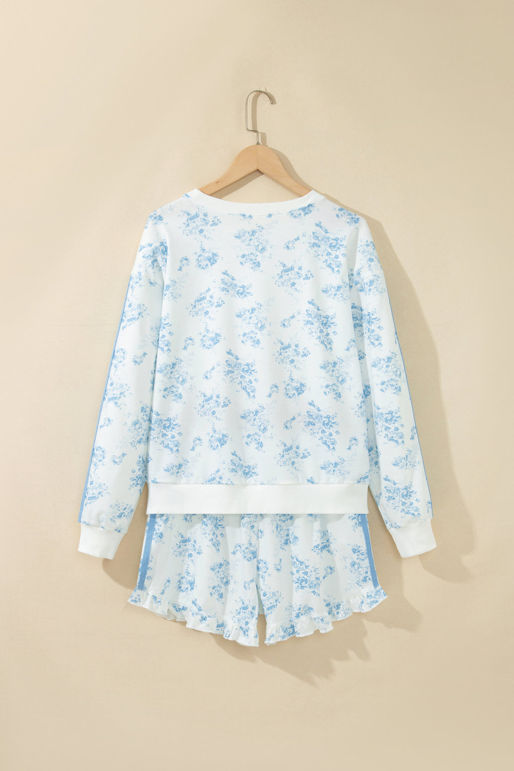 Sky Blue Floral Lounge Set