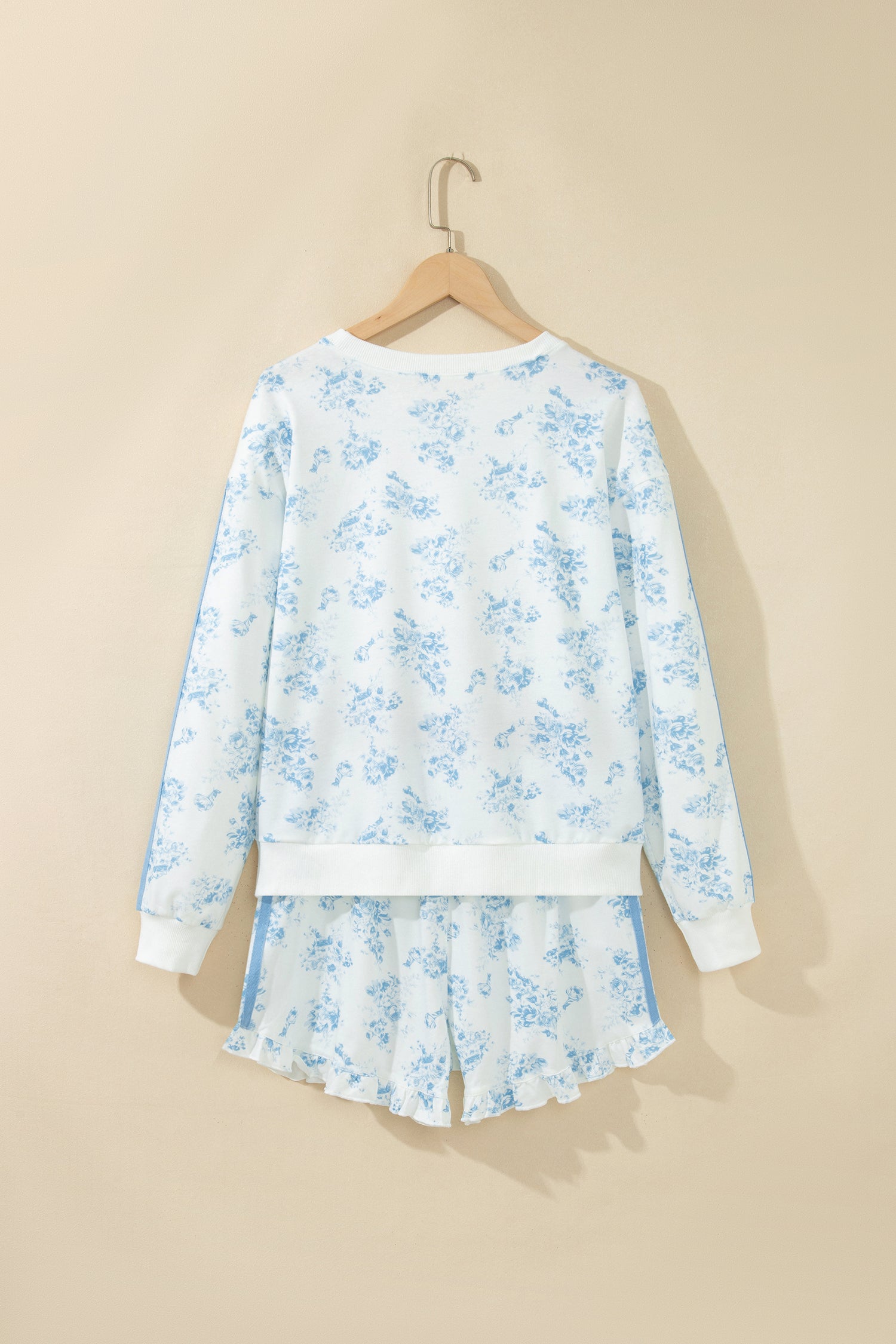 Sky Blue Floral Lounge Set