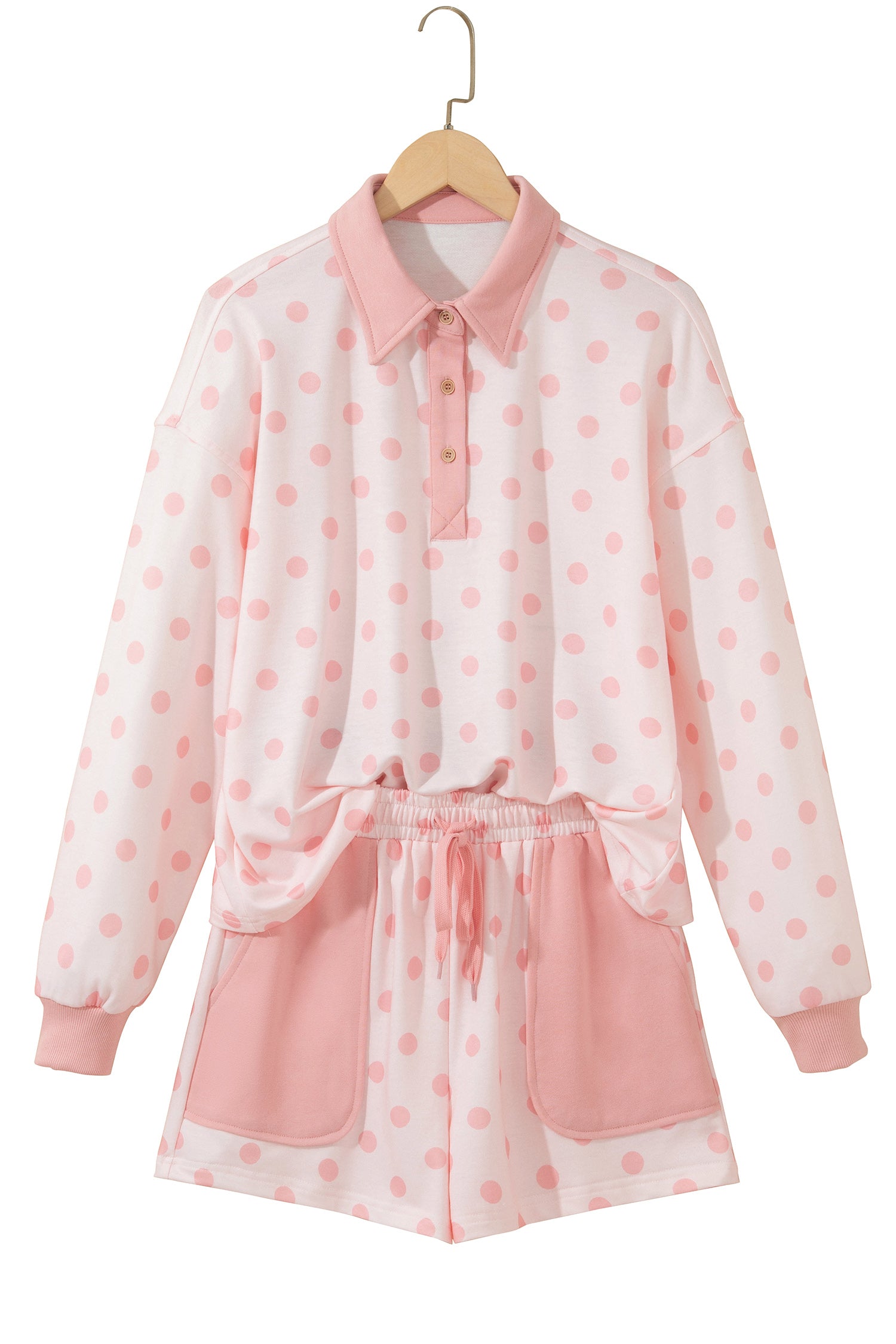 Pink Polka Dot Lounge Set