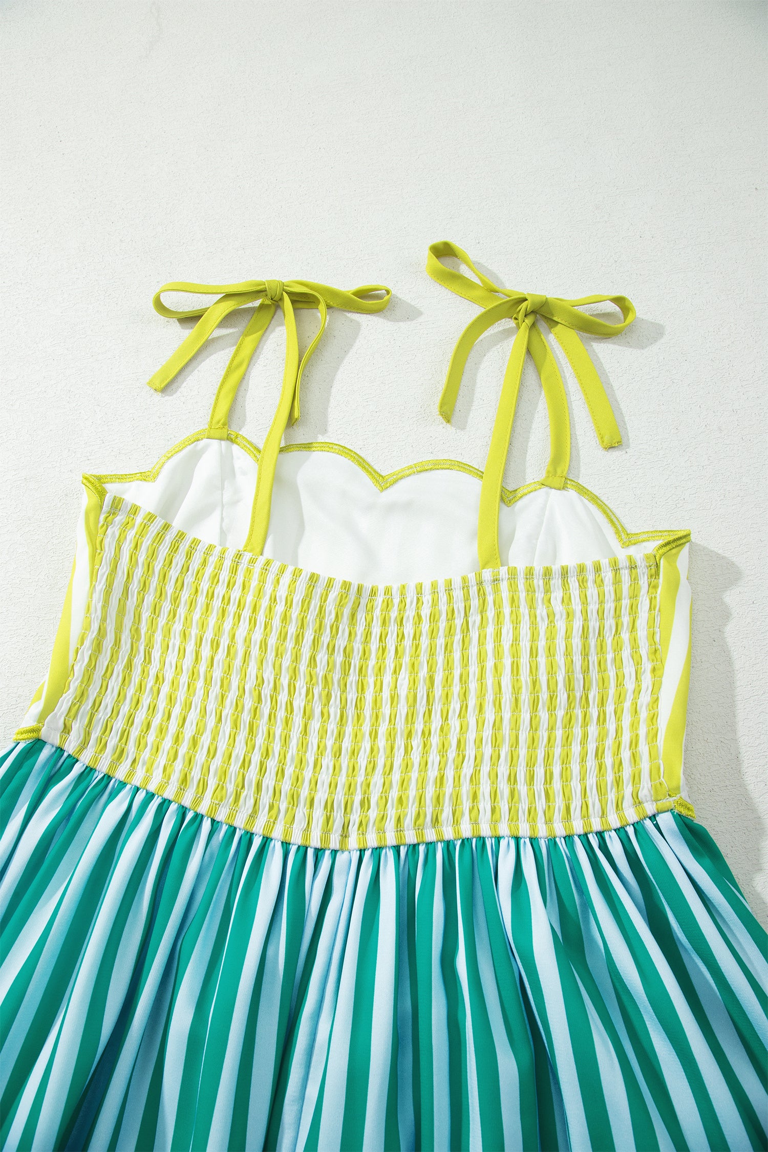 Striped Colorblock Midi Dress
