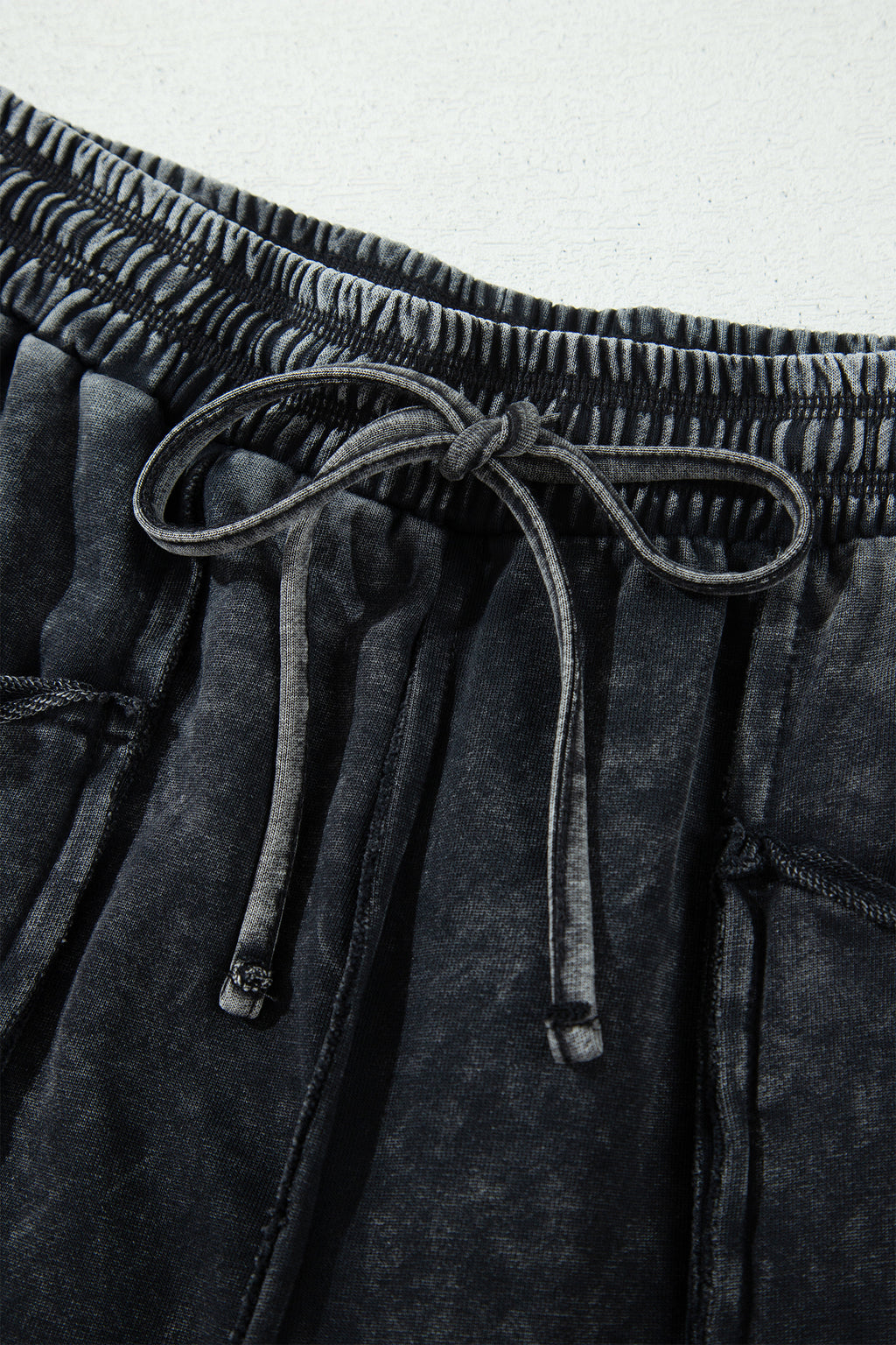 Mineral Washed Drawstring Ankle Pants