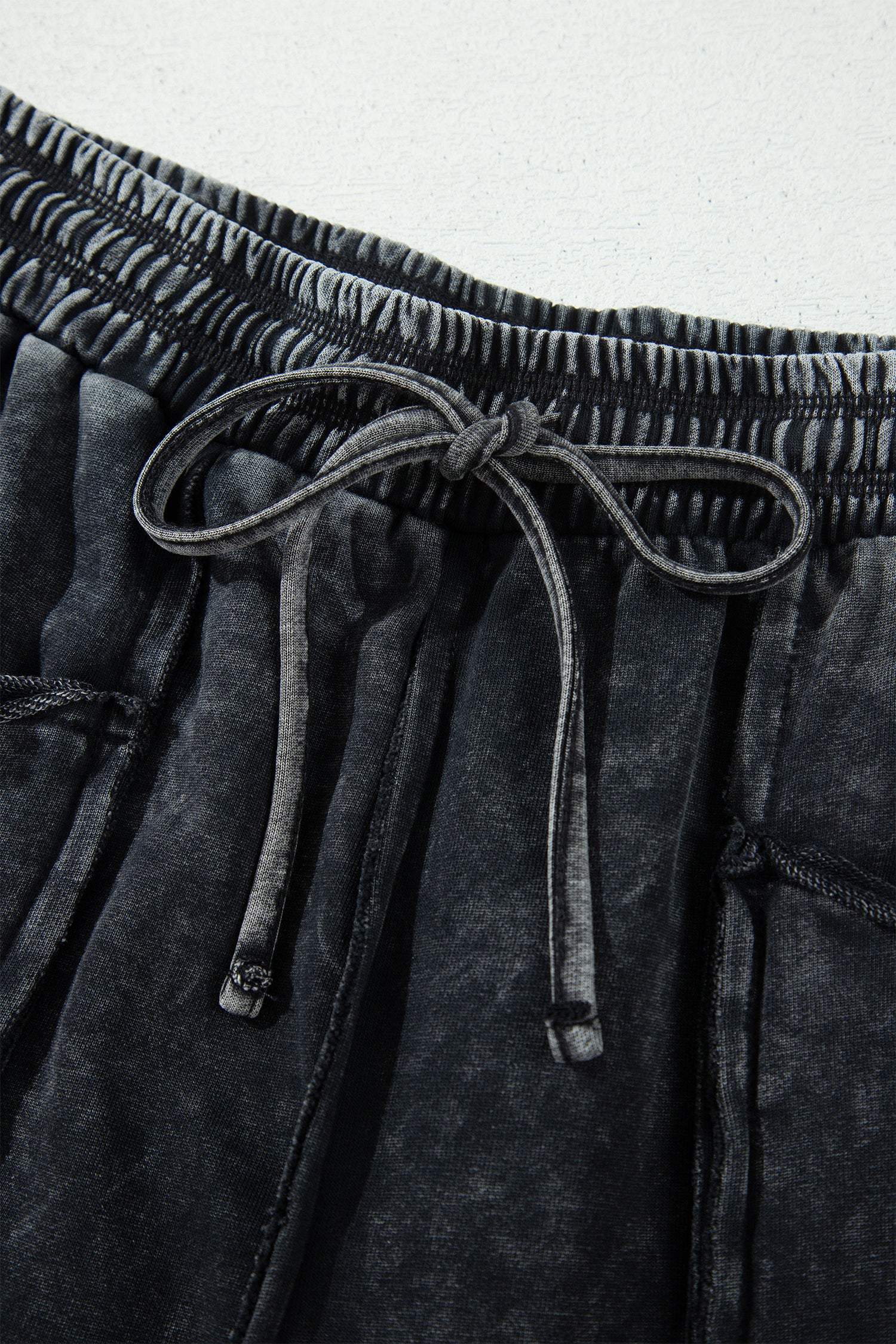 Mineral Washed Drawstring Ankle Pants