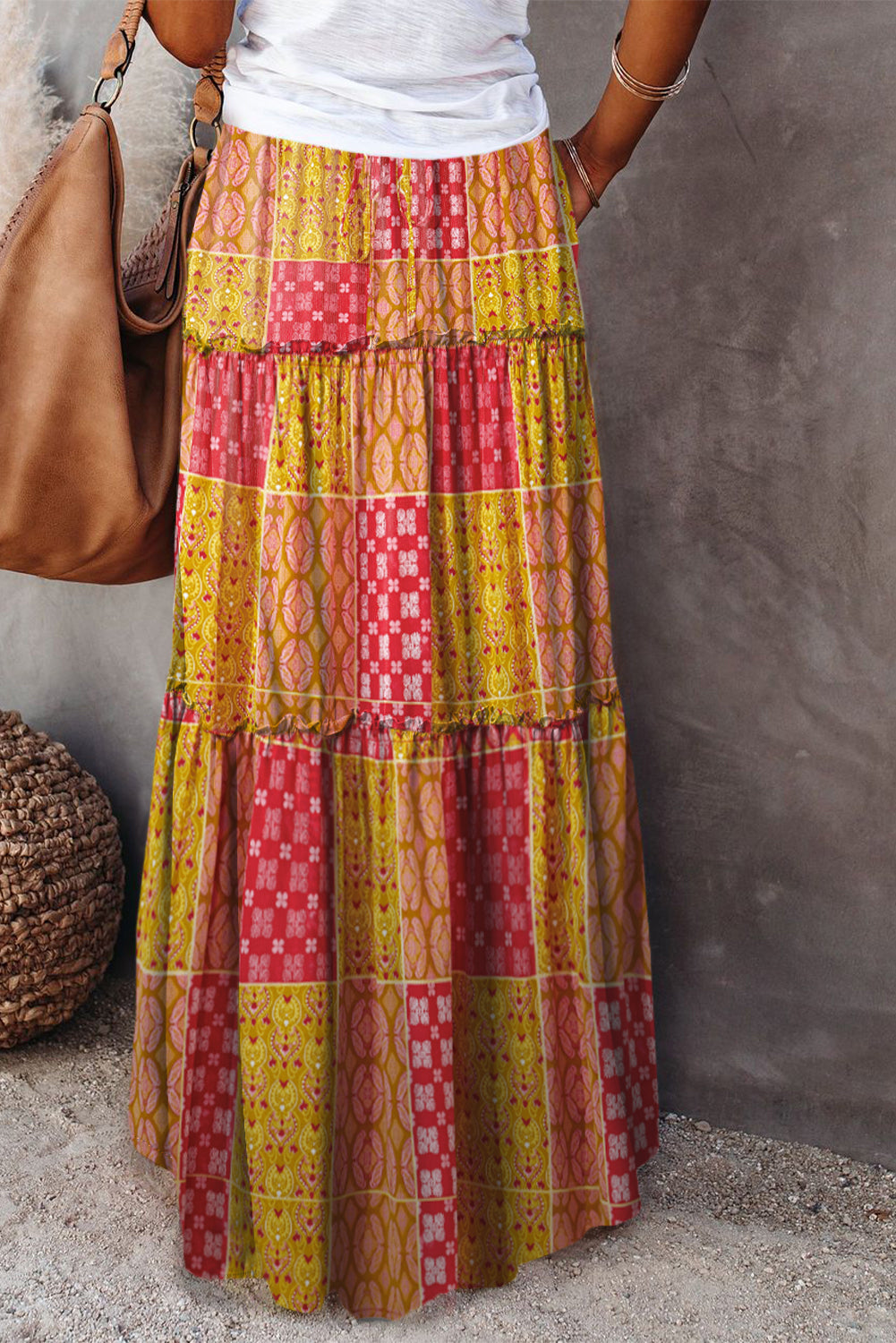 Sunset Paisley Maxi Skirt
