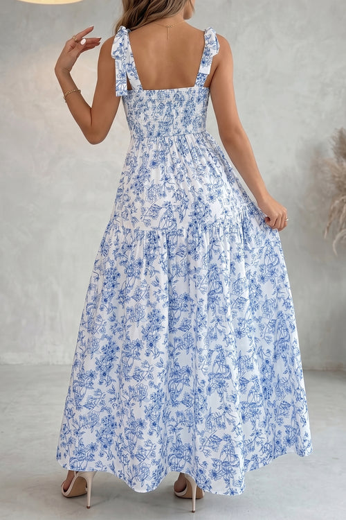 Blue Floral Maxi Dress