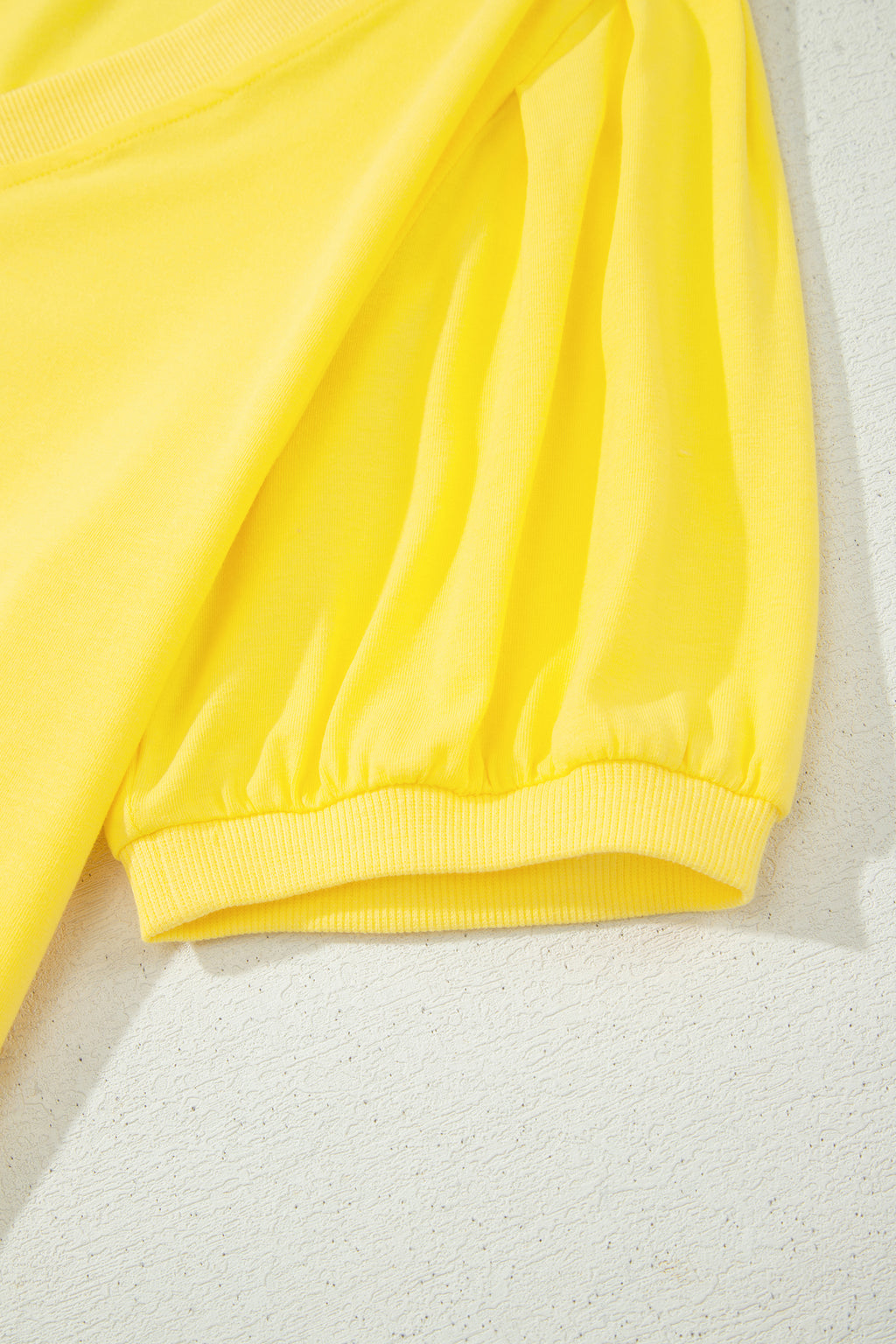 Solid Color Puff Sleeve Blouse
